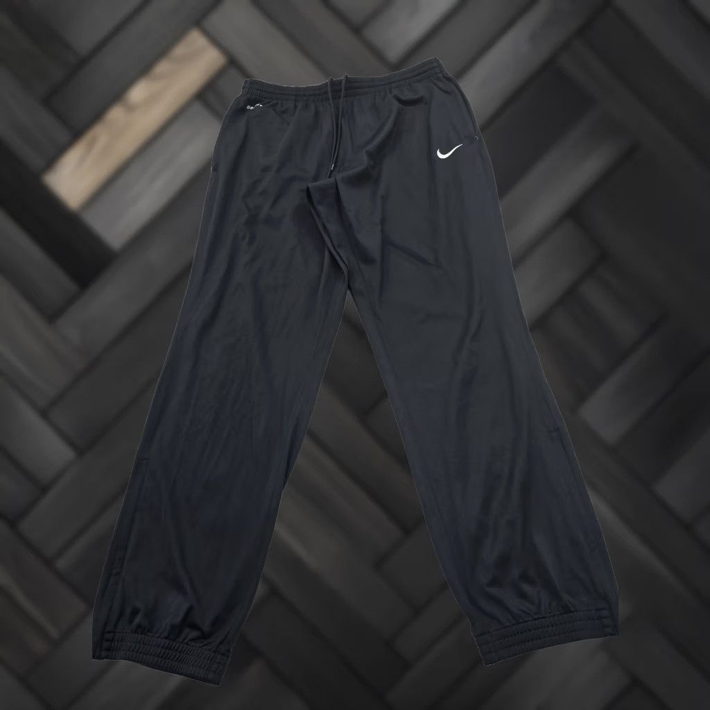 Nike Nike Mens XXL Black Dri-FIT Tapered Joggers Drawstring Pants Size US 39 - 1 Thumbnail