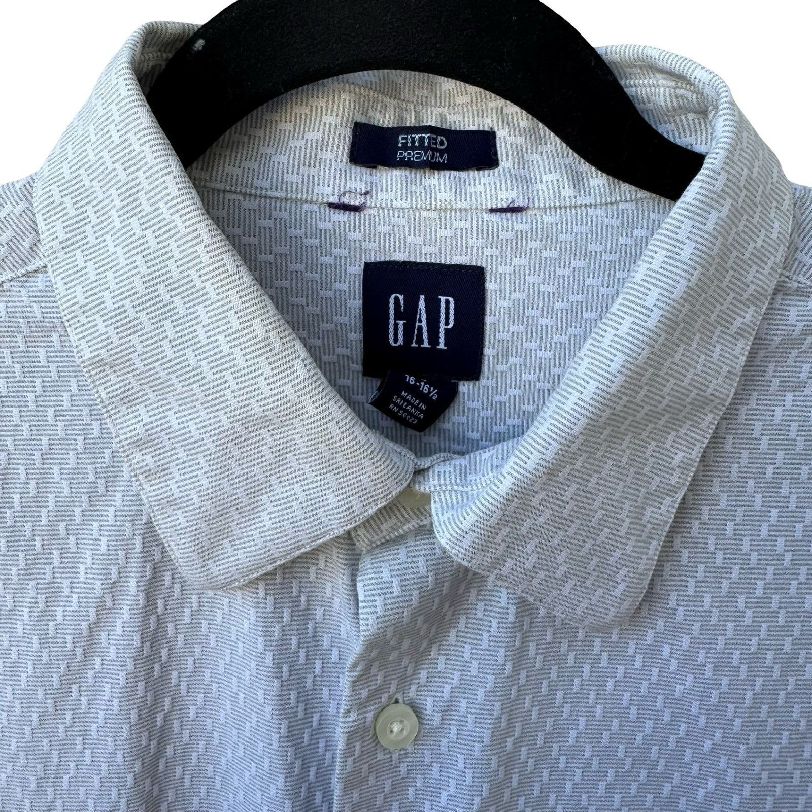 Gap GAP Fitted Premium Mens Long Sleeve Button Down Shirt Blue G Size US L / EU 52-54 / 3 - 4 Thumbnail