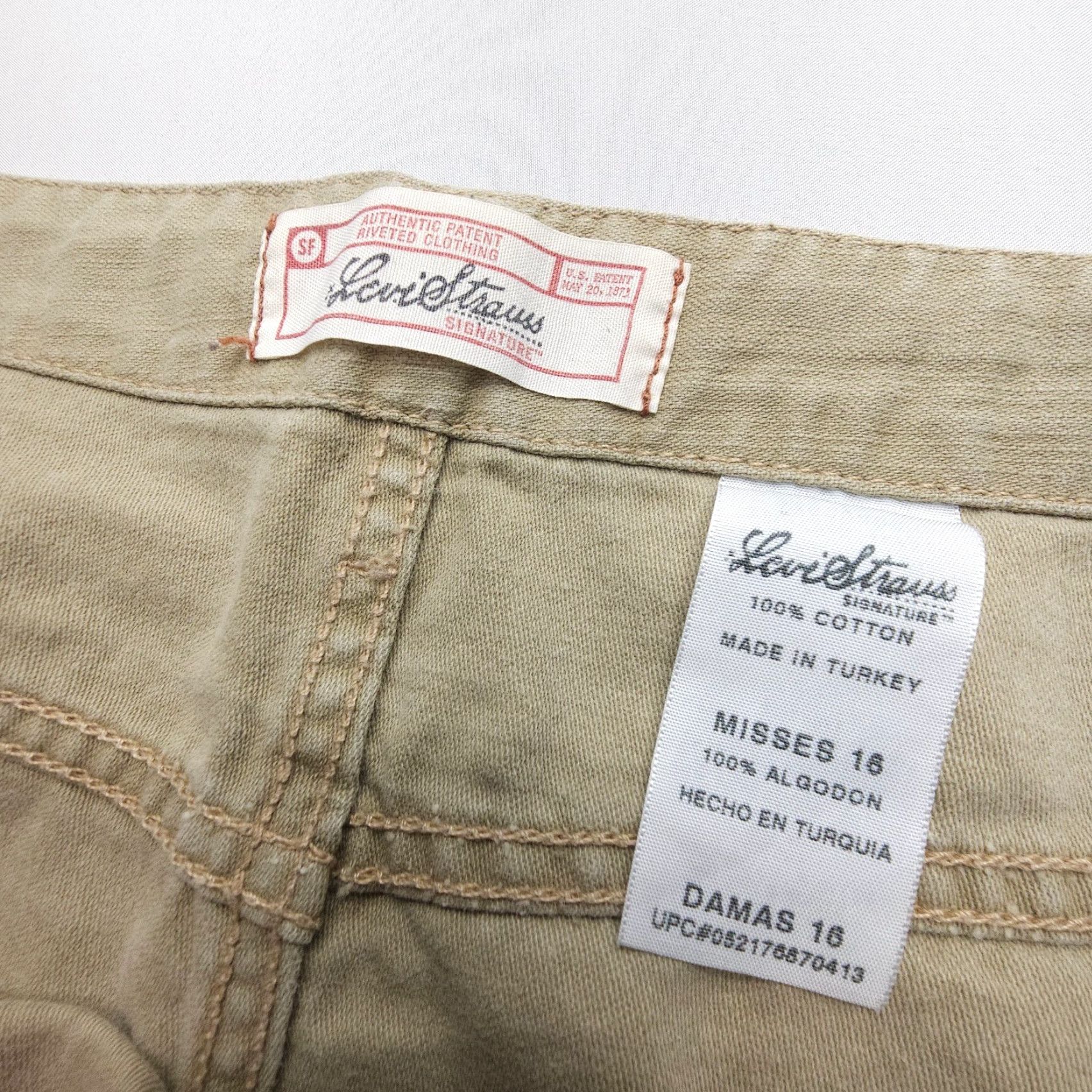 Levi's VINTAGE Levi's Levi's Strauss Maxi Cargo Skirt Womens 16 Tan Front Slit Long Y2K 2000's Size 38" / US 16 / IT 52 - 3 Thumbnail