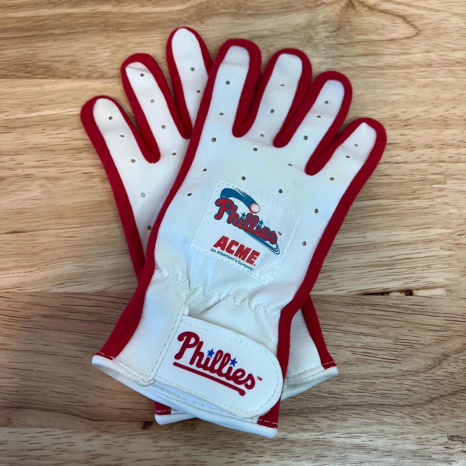 MLB Philadelphia Phillies ACME Retro MLB Baseball Batting Gloves Size ONE SIZE - 5 Thumbnail