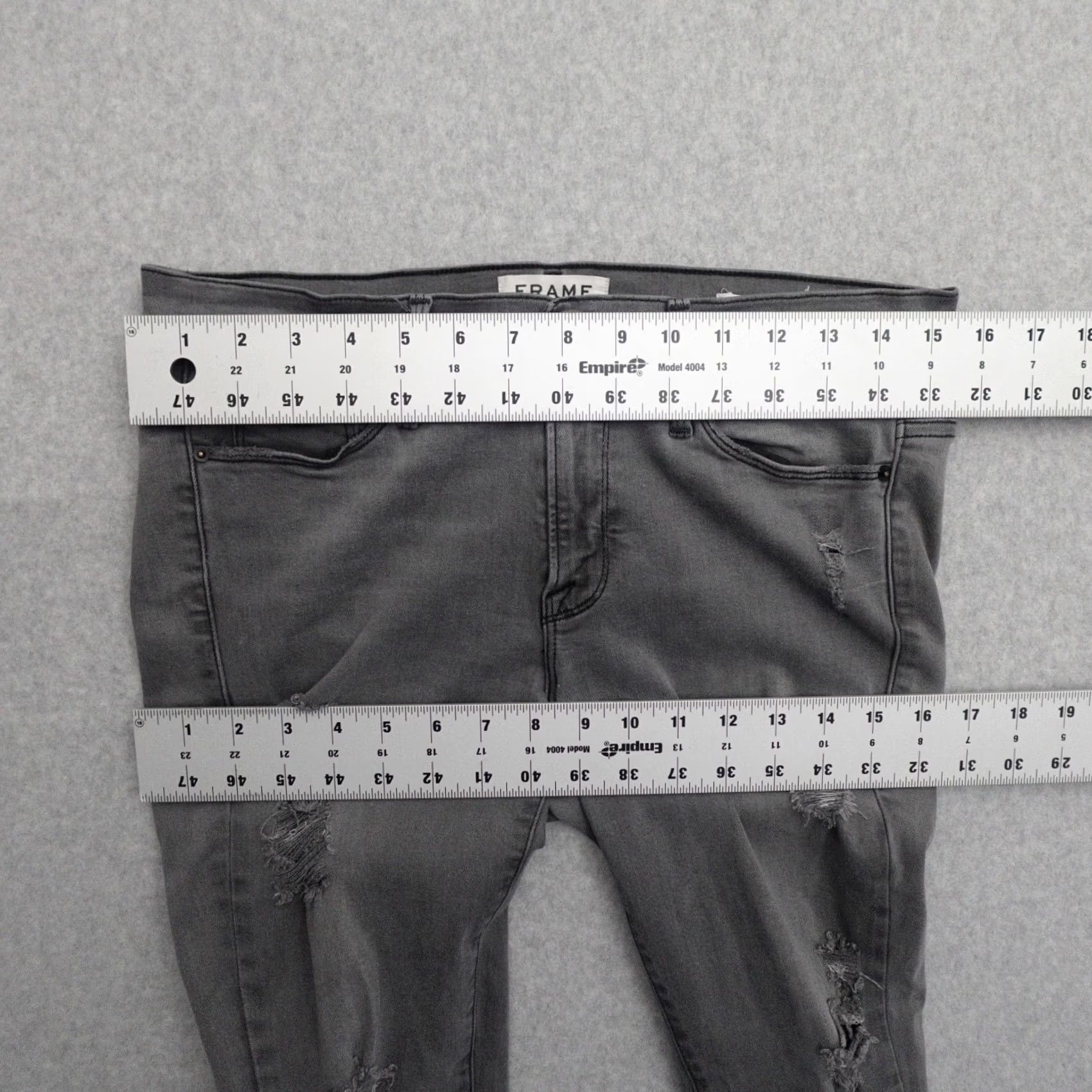 Frame FRAME Jeans Womens Size 30 Gray Le Skinny de Jeanne Stretch Distressed Size 30" / US 8 / IT 44 - 7 Thumbnail