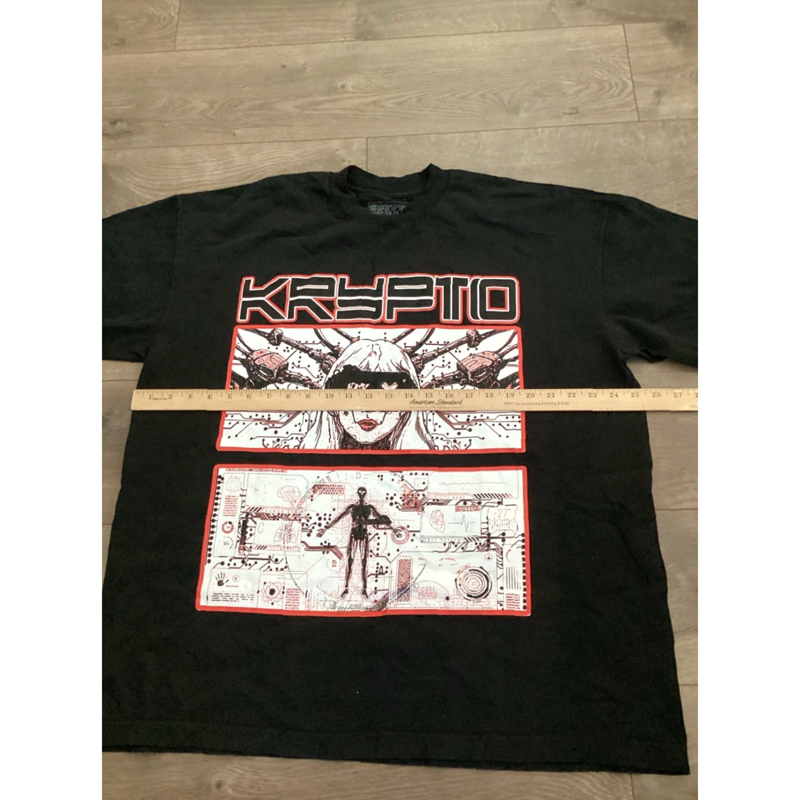 Vintage Krypto Wrld Graphic Print Shirt Mens XL Black Anatomy Cryptocurrency Size US XL / EU 56 / 4 - 3 Thumbnail