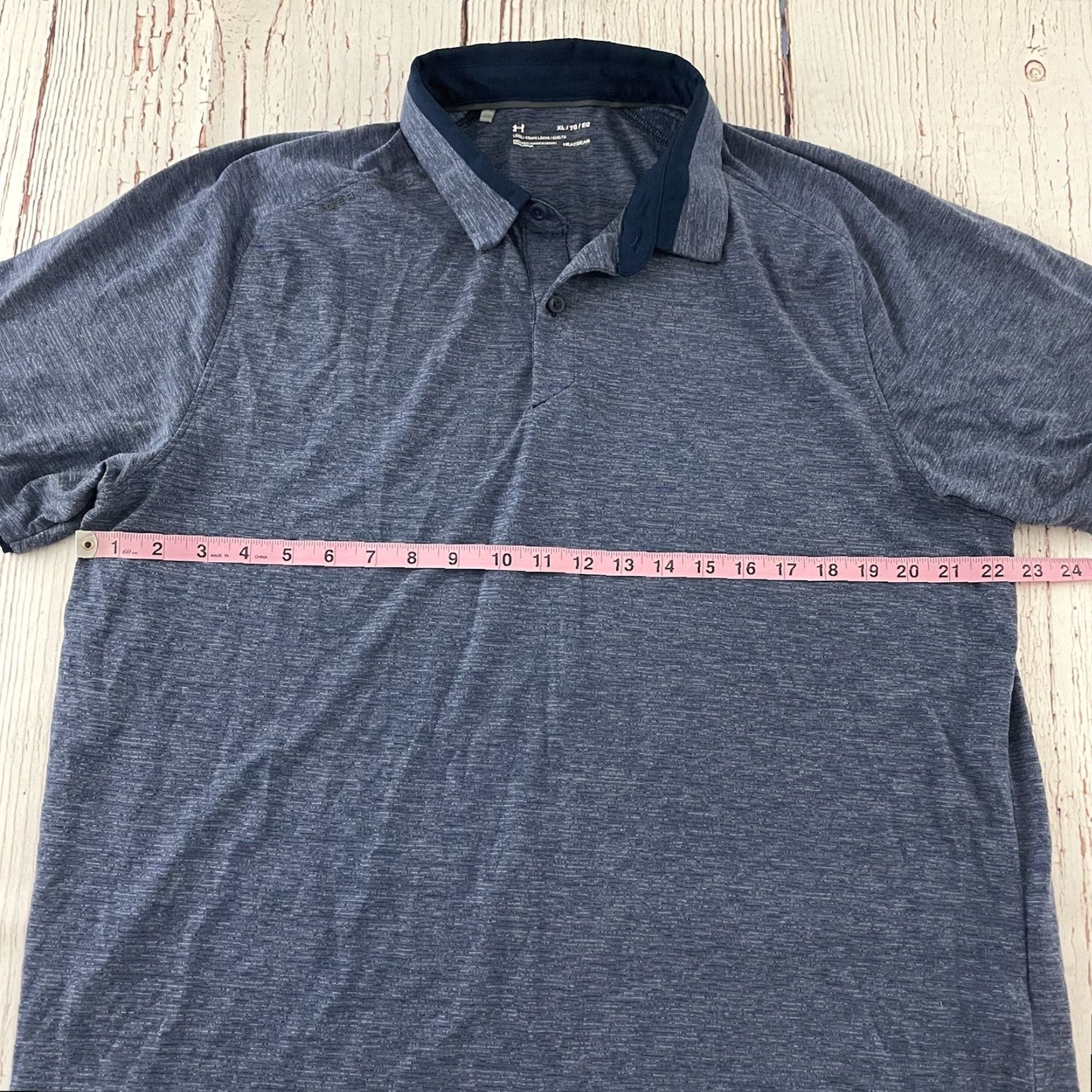 Under Armour Under Armour HeatGear Polo Shirt Mens XL Blue Short Sleeve Button-Up Breathable Solid Polo Shirt Size US XL / EU 56 / 4 - 3 Thumbnail