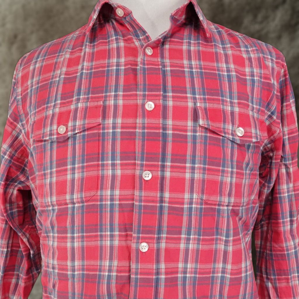 UNTUCKit UNTUCKit Red Plaid Button-Up Shirt Mens Size L Large Long Sleeve Classic Fit Size US L / EU 52-54 / 3 - 1 Thumbnail