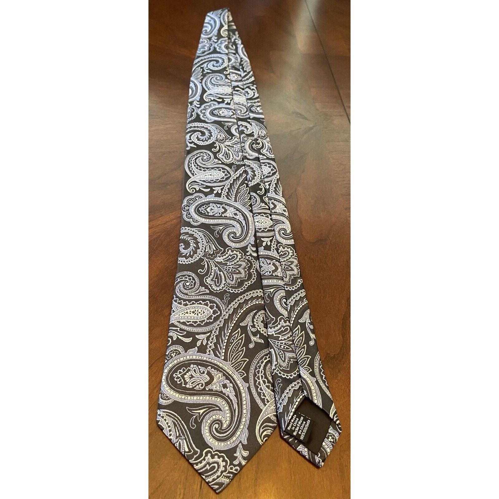 Croft & Barrow Croft & Barrow Black Blue Hand Made 100% Silk Made In China Size ONE SIZE - 3 Thumbnail
