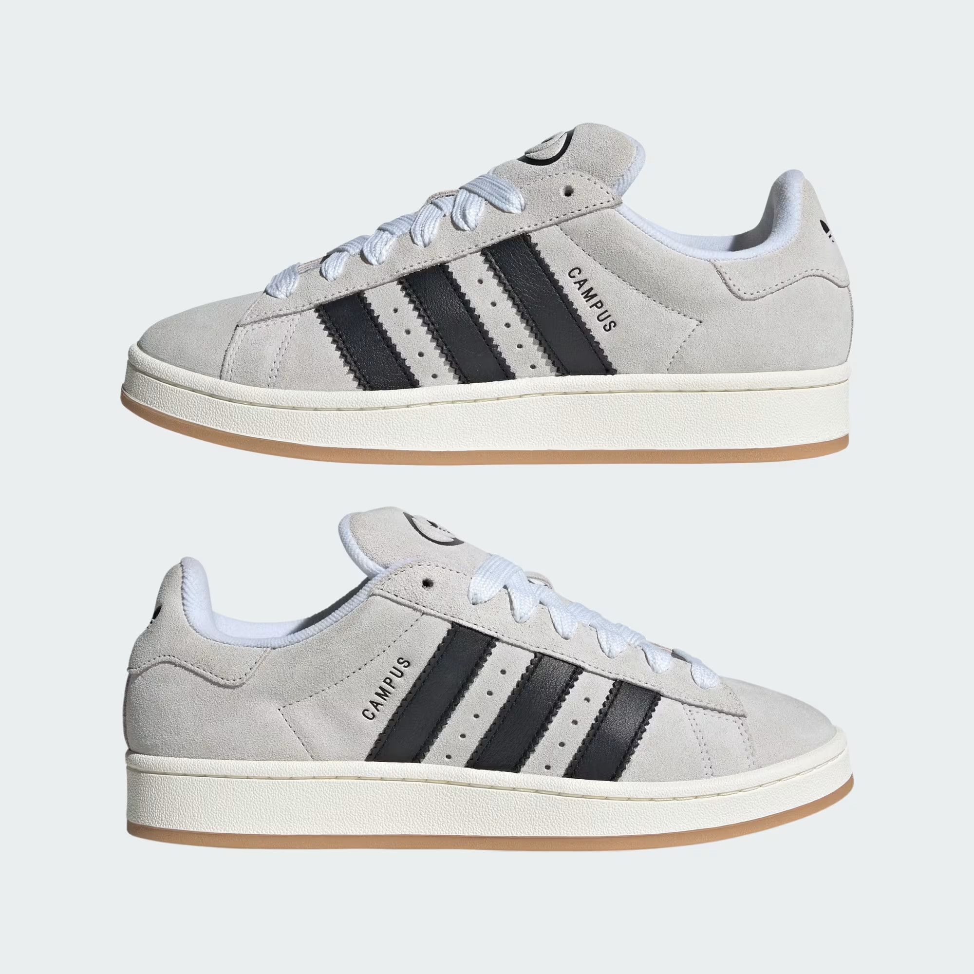 Adidas o1mle0426 Unisex Campus Low-Top Sneakers in Gray/Black Size US 9 / EU 42 - 7 Thumbnail