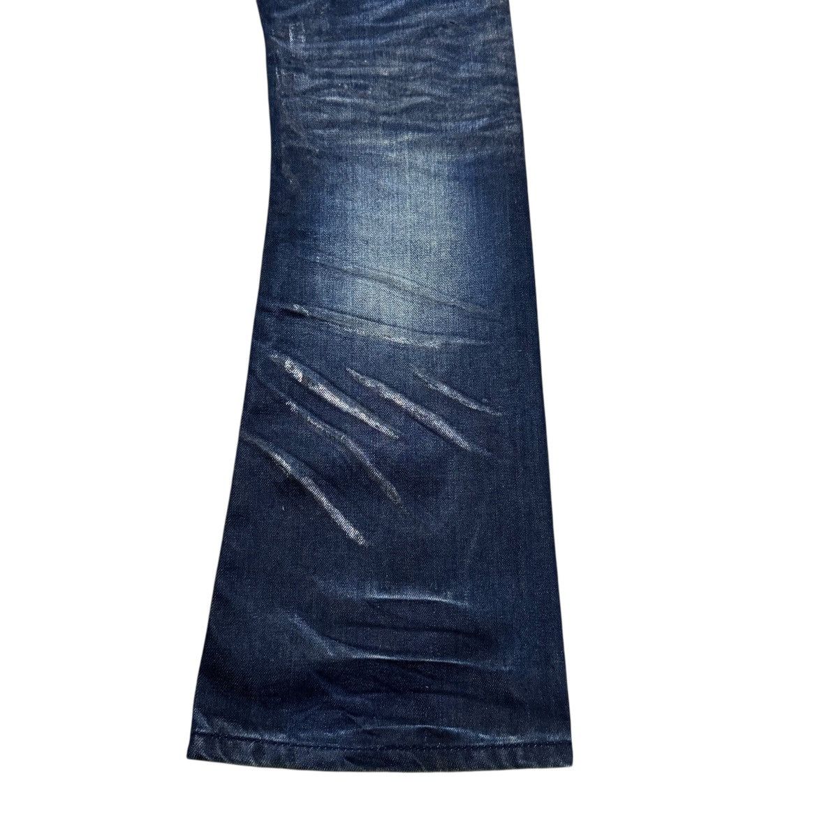Le Grande Bleu (L.G.B.) Vice Fairy Whisker Distressed Denim Flare Jeans Size US 30 / EU 46 - 15 Thumbnail
