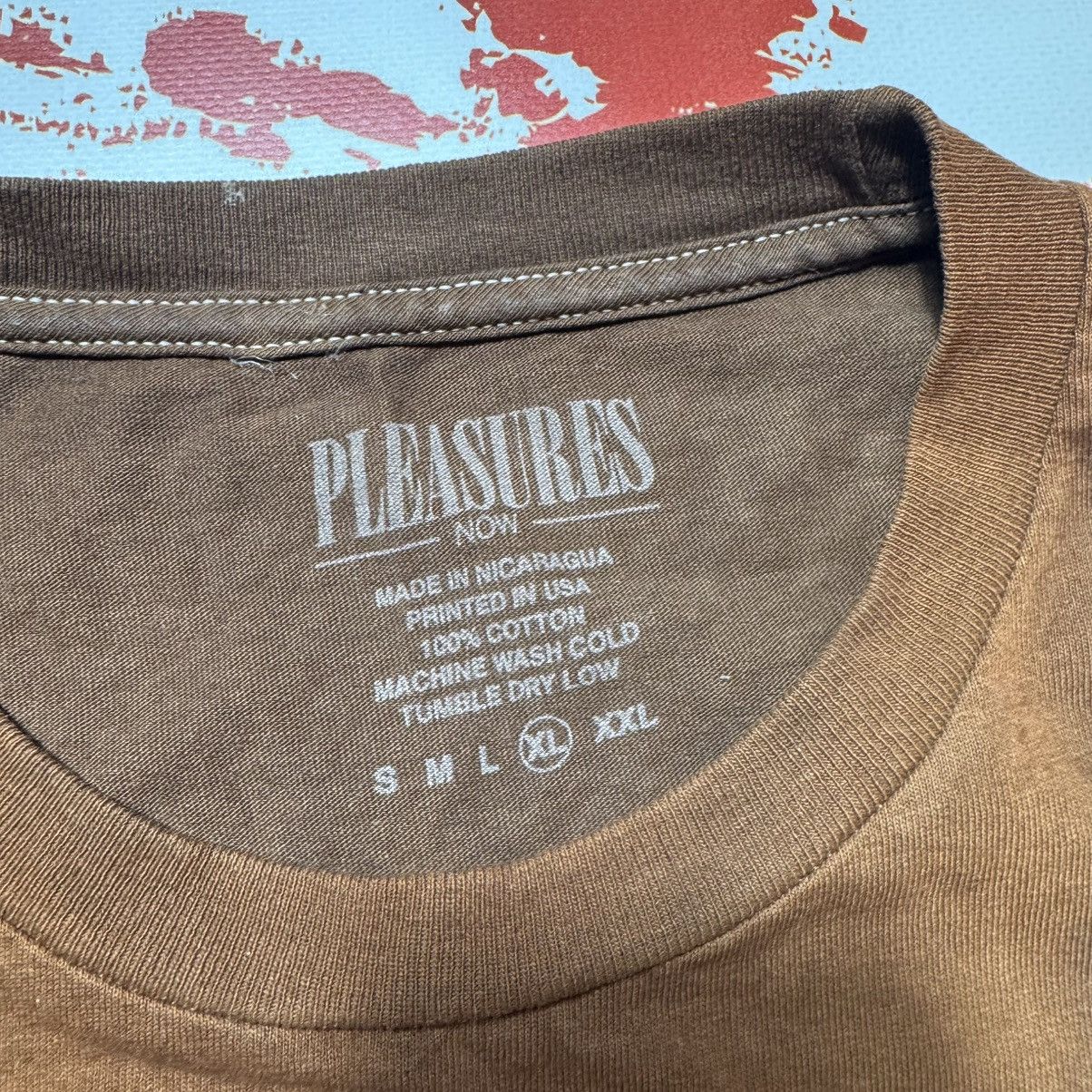 Pleasures × Vintage vintage 90s pleasures surrealism t shirt big logo Size US XL / EU 56 / 4 - 3 Thumbnail