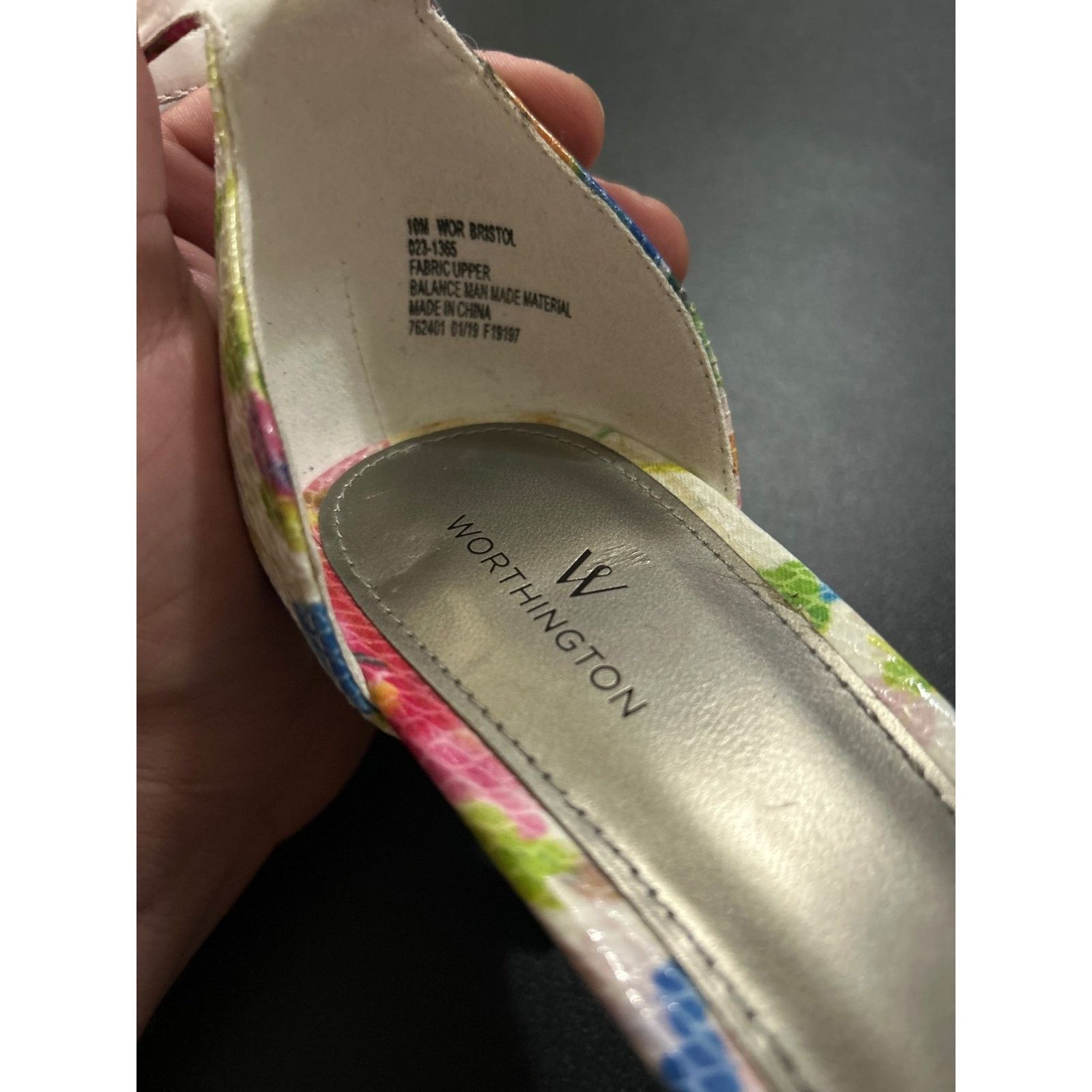 Worthington Worthington Floral Print Ankle Strap Heels Stiletto Size 10 Size US 10 / IT 40 - 4 Thumbnail