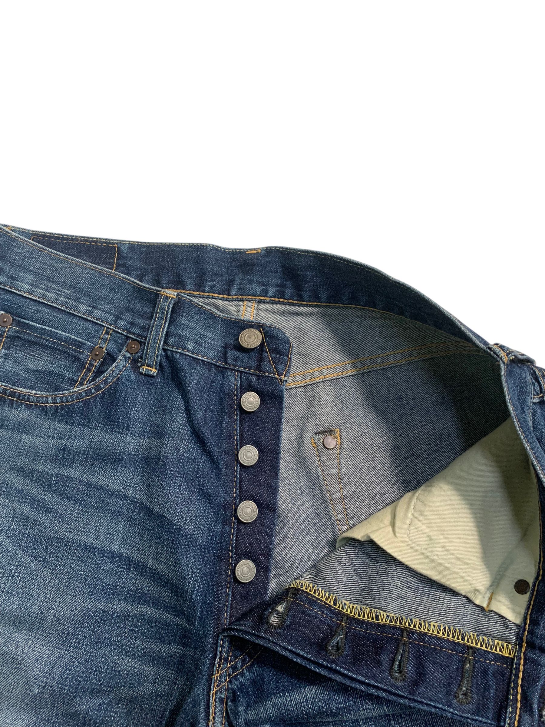 Kapital UNKNOWN BRAND JAPANESE SELVEDGE BUTTON FLY DISTRESSED DENIM Size US 32 / EU 48 - 15 Thumbnail