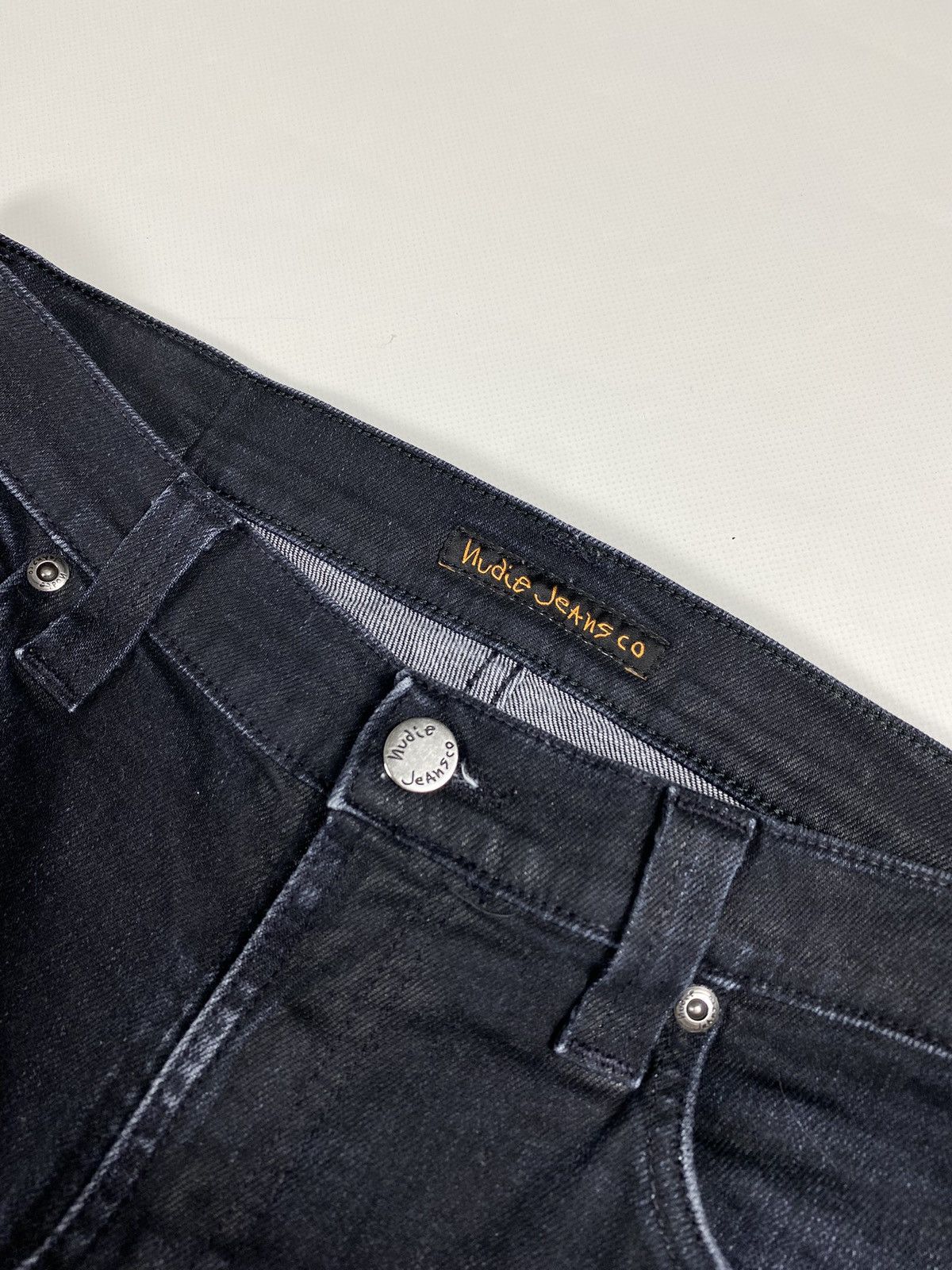 Nudie Jeans Nudie Jeans Co Tube Tom Org. Back In Black men’s jeans Size US 31 - 12 Thumbnail