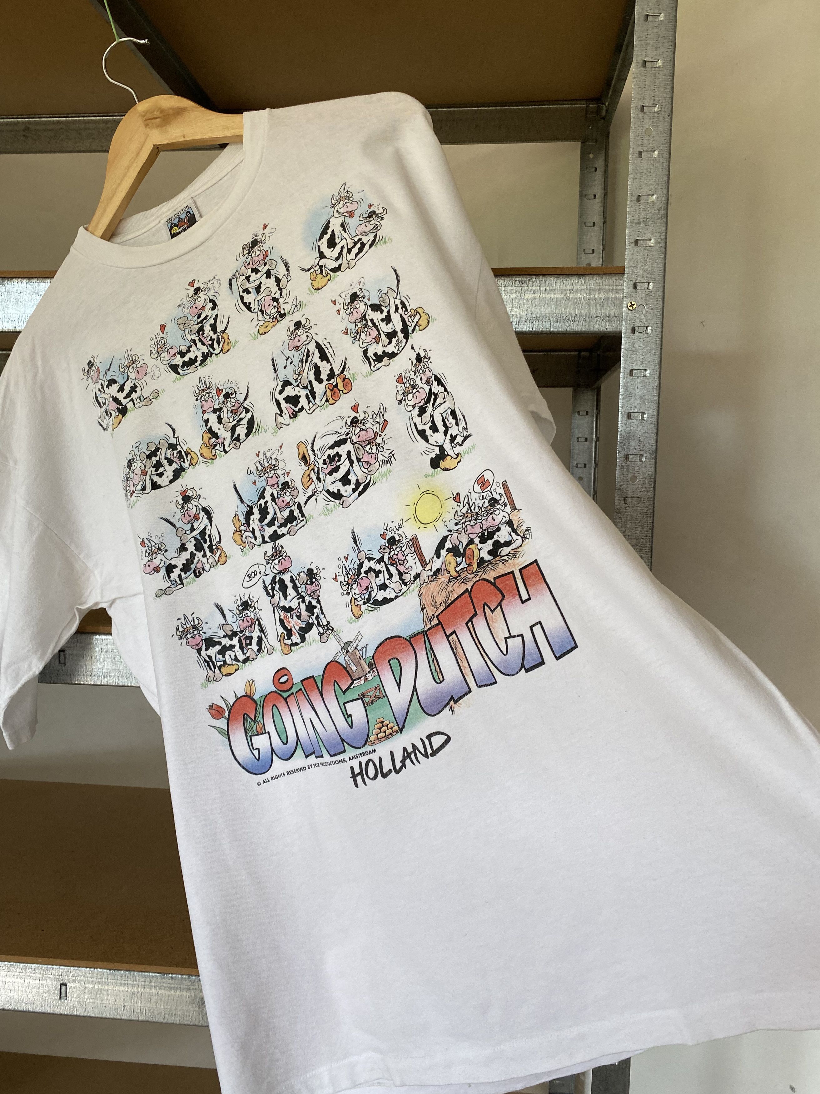 Cartoon Network Fox Tees Going Dutch Vintage 90s Holland Cows Sex Tee Size US XL / EU 56 / 4 - 8 Thumbnail