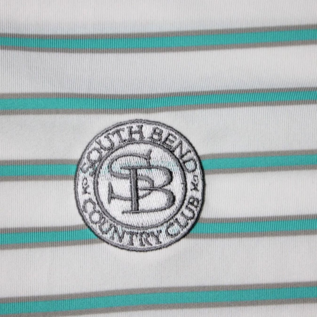 RLX Ralph Lauren RLX Ralph Lauren Polo Shirt Mens Large Green Striped Short Sleeve Polo Golf Polyester Blend Stretch Pullover Shirt Size US L / EU 52-54 / 3 - 6 Thumbnail