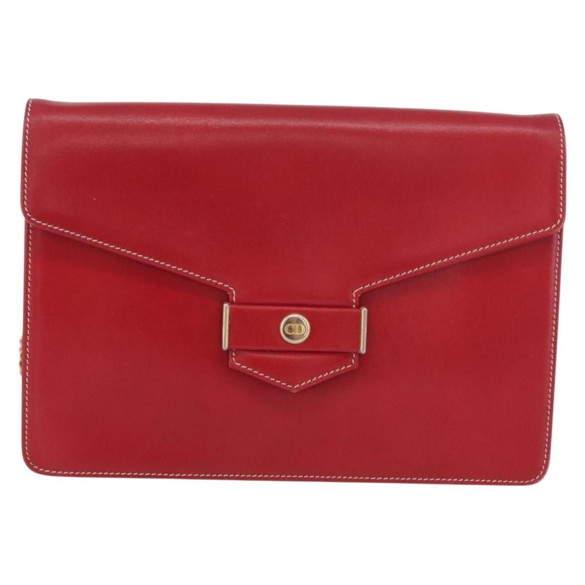 Dior Christian Dior Vintage CD Chain Flap Shoulder Bag Leather Size ONE SIZE - 1 Thumbnail