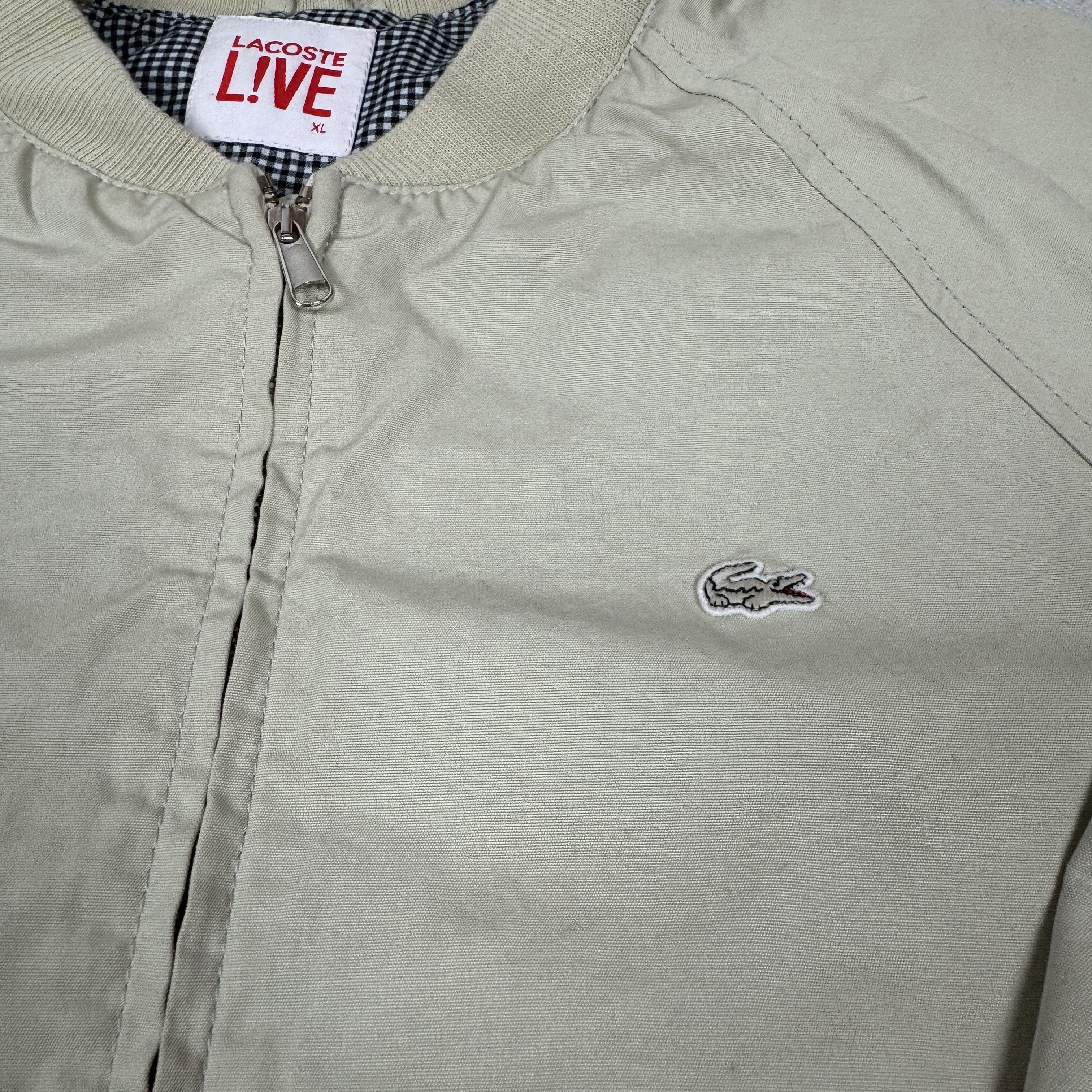 Lacoste Lacoste Live Beige Cotton Full Zip Bomber Jacket XL Size XL / US 12-14 / IT 48-50 - 3 Thumbnail