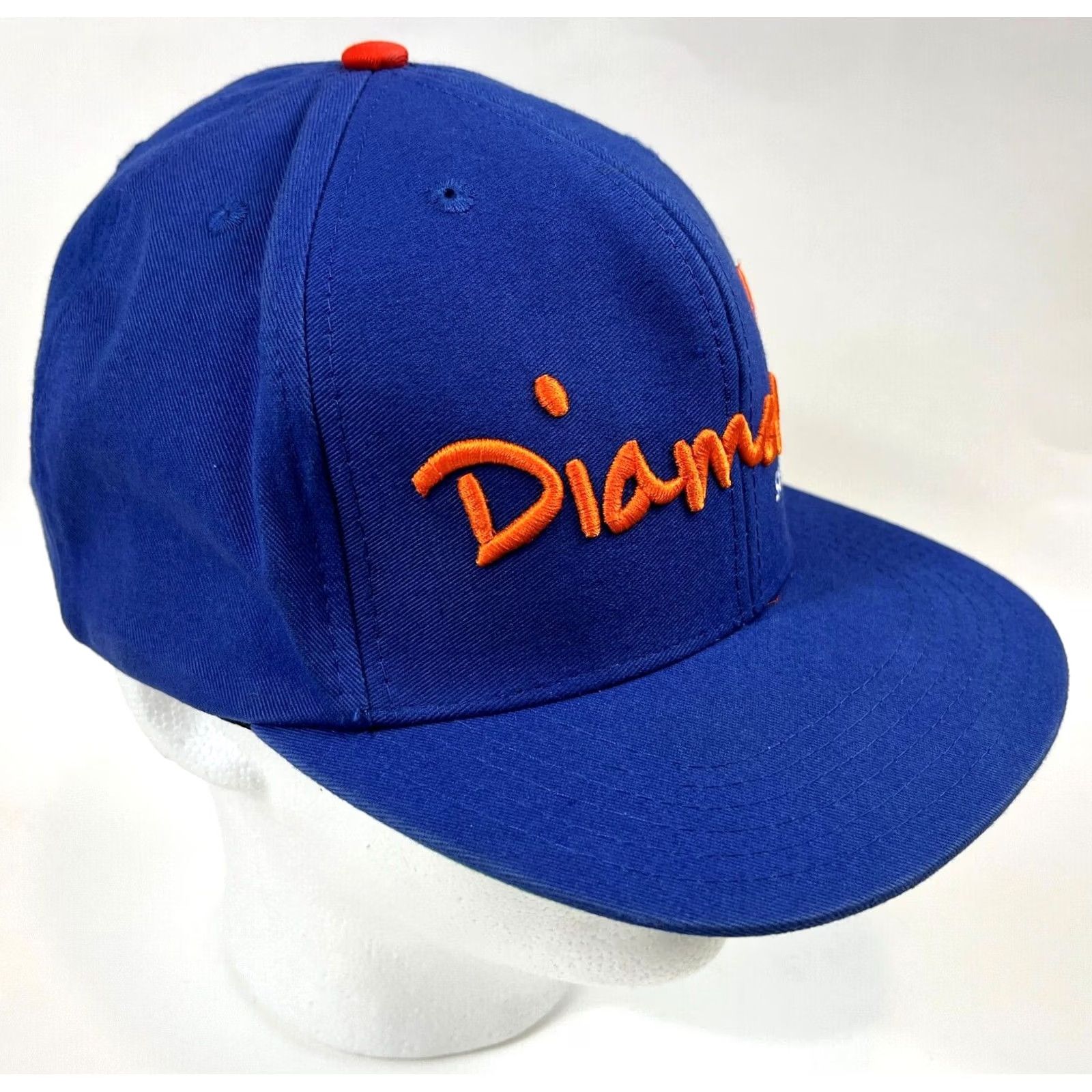 Diamond Supply Co. VINTAGE Diamond Supply Co. Snapback Hat Unisex Adults One Size Blue Embroidered Adjustable Cotton Streetwear Hat Mens Size ONE SIZE - 3 Thumbnail
