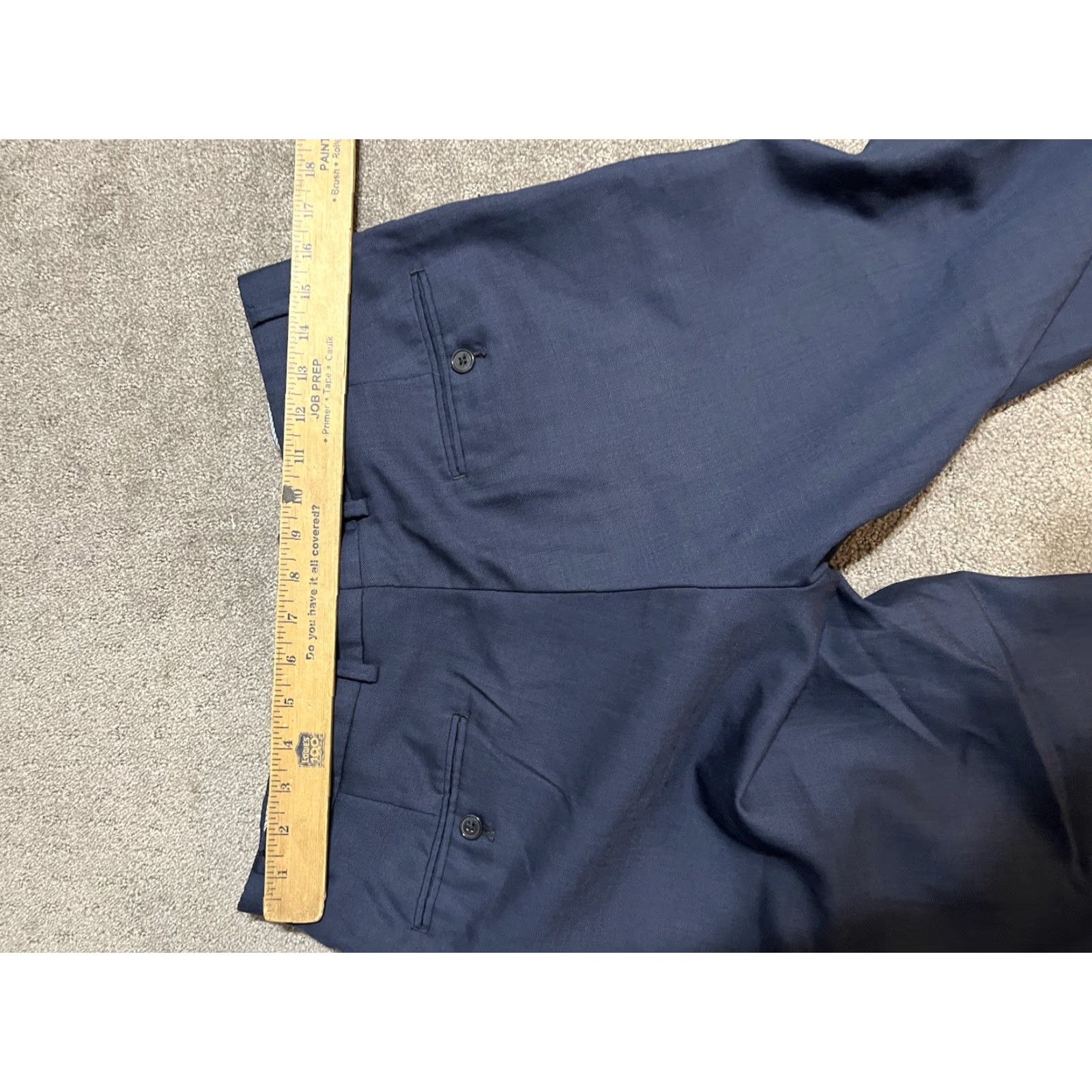 Tommy Hilfiger Tommy Hilfiger Pants Mens 32x31 Wool Flat Front Straight Leg Blue Size US 32 / EU 48 - 7 Thumbnail