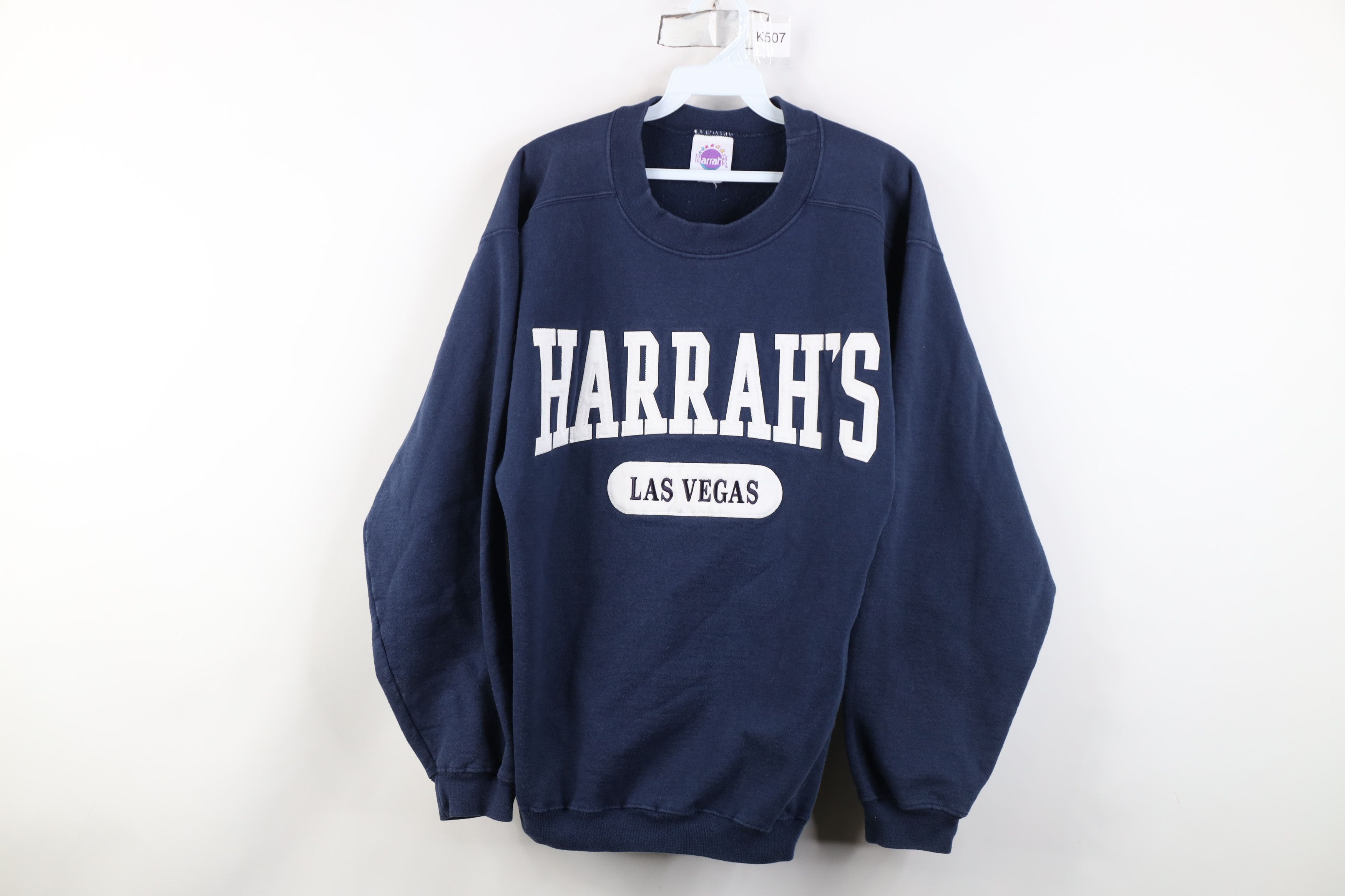 Vintage Vintage 90s Harrahs Las Vegas Casino Sweatshirt Blue USA Size US M / EU 48-50 / 2 - 1 Thumbnail