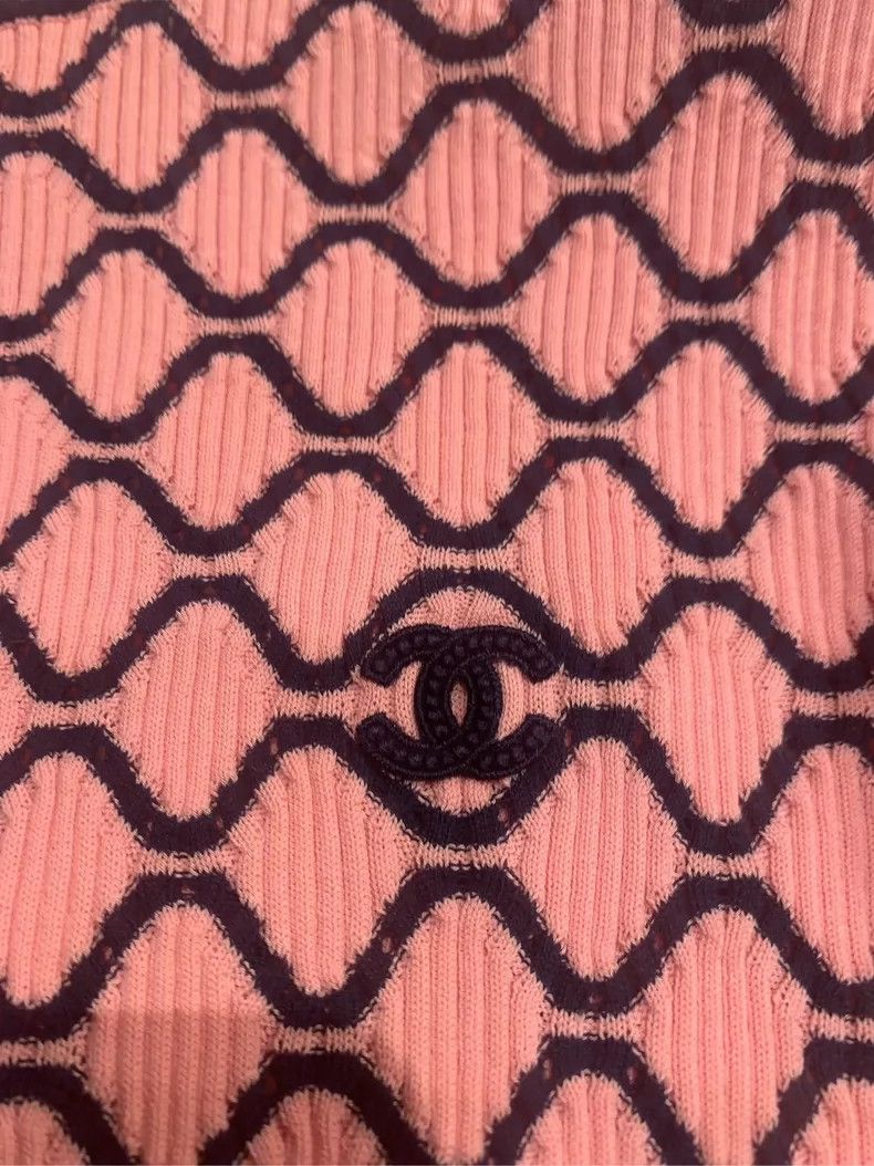 Chanel Chanel Pink diamond checkered short sleeves Size S / US 4 / IT 40 - 3 Thumbnail