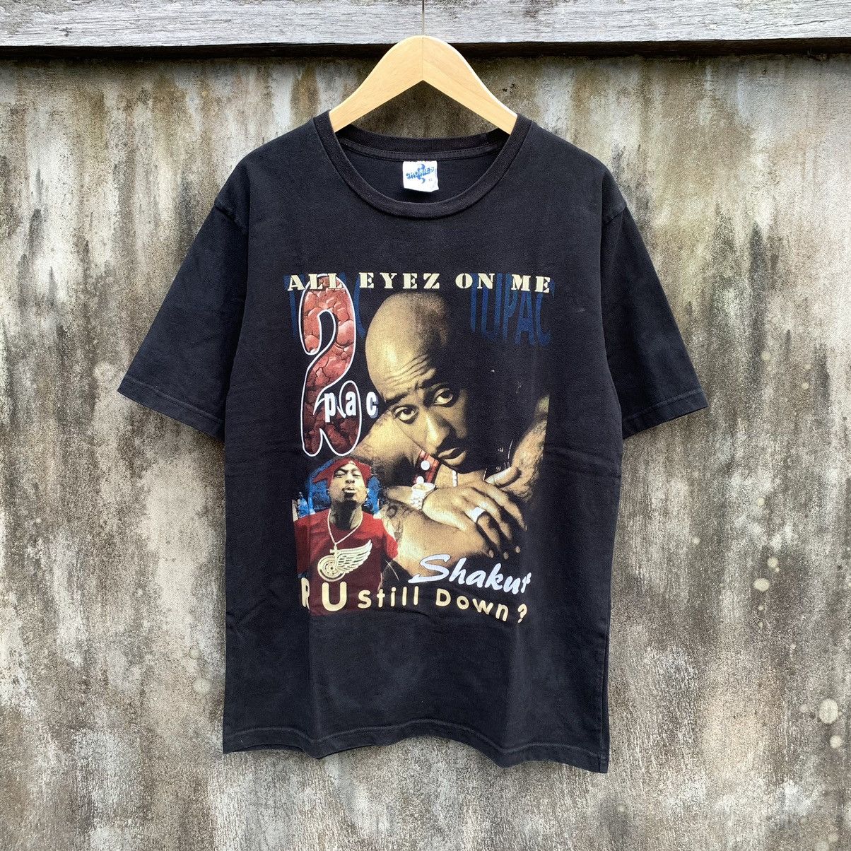 Rap Tees VERY RARE! VINTAGE TUPAC SHAKUR ALL EYEZ ON ME T-SHIRT Size US XL / EU 56 / 4 - 1 Thumbnail