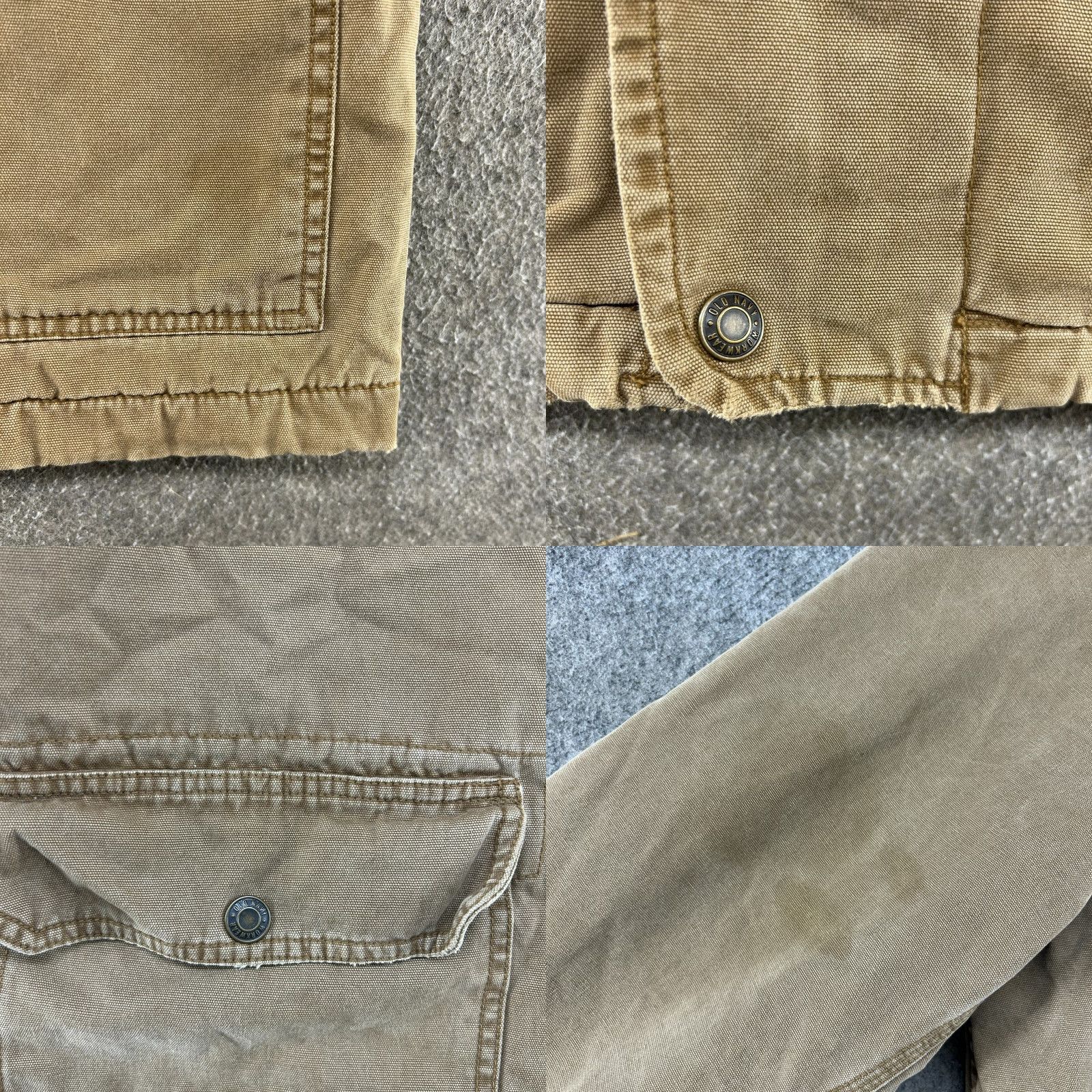 Old Navy VINTAGE Old Navy Jacket Mens L Brown Canvas Chore Barn Fleece Lined Workwear 90s Army Mens Size US L / EU 52-54 / 3 - 9 Thumbnail