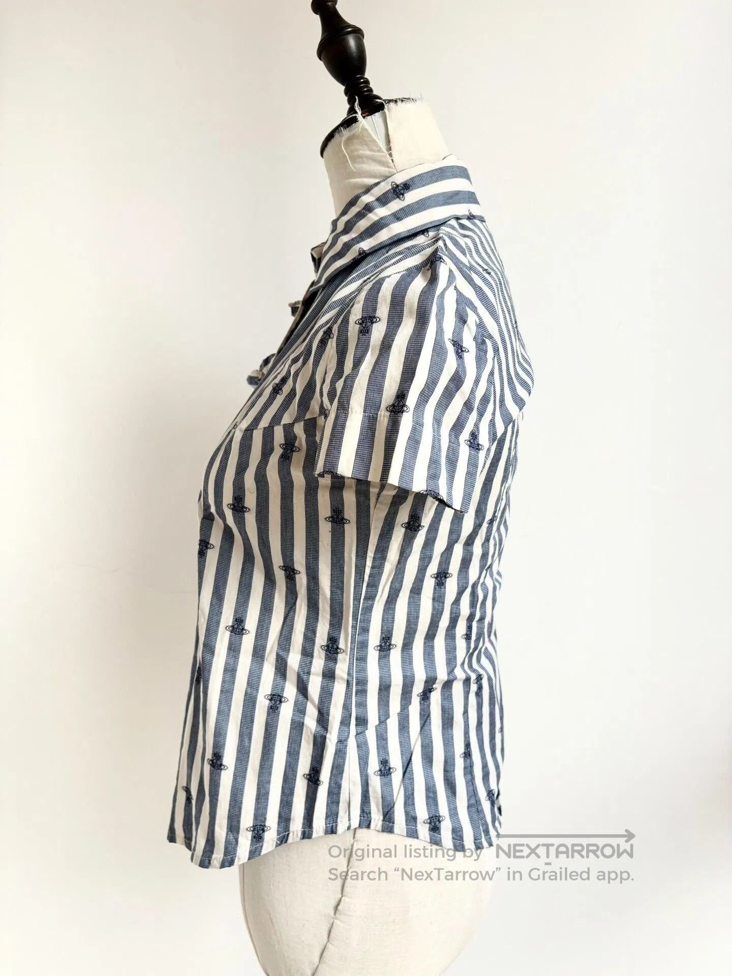 Vivienne Westwood Vivienne Westwood Striped Saturn Short Sleeve Shirt. Size S / US 4 / IT 40 - 3 Thumbnail