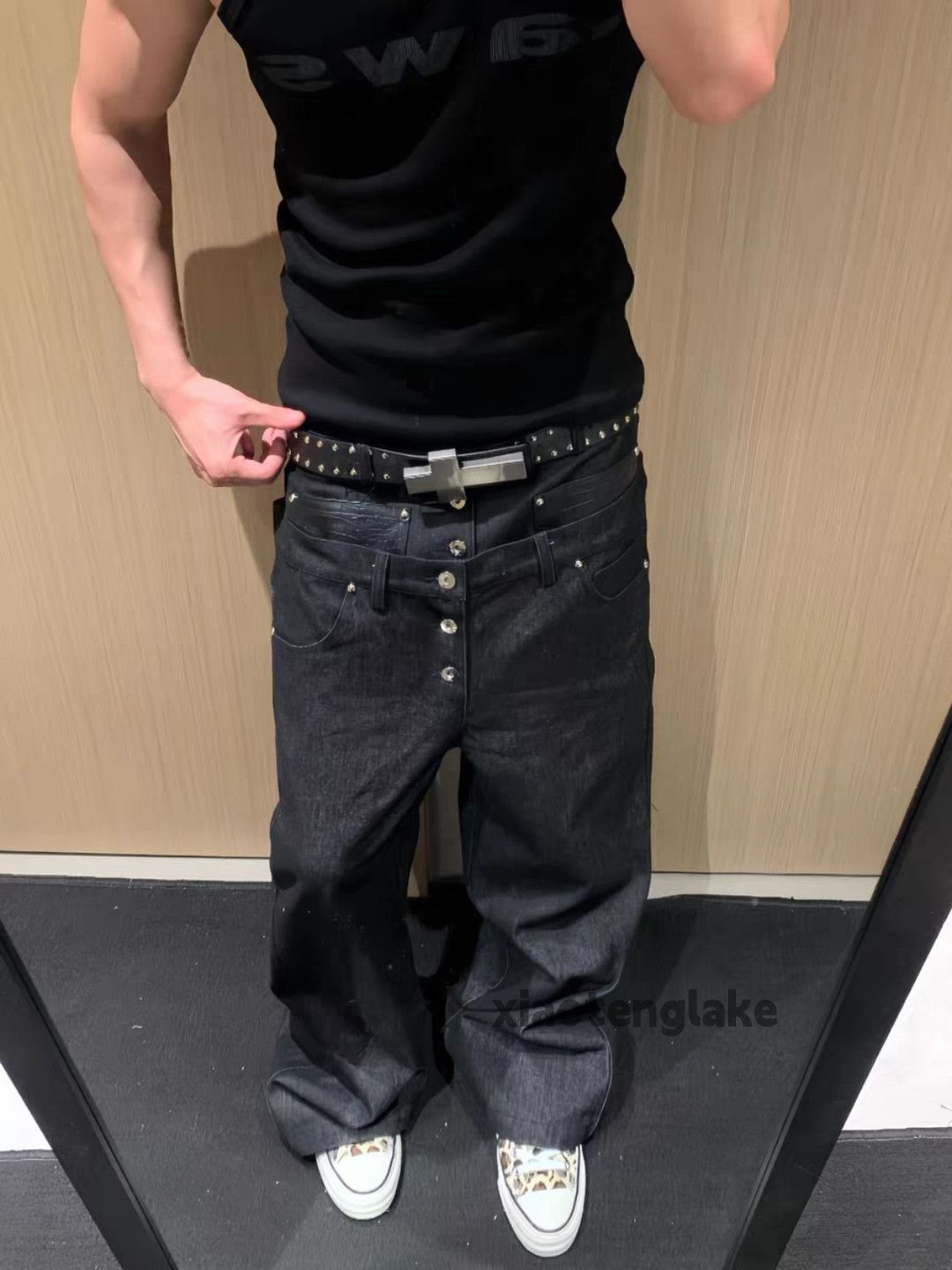 Jean otl playboicarti opium style double waist flared loose jeans Size US 32 / EU 48 - 1 Thumbnail