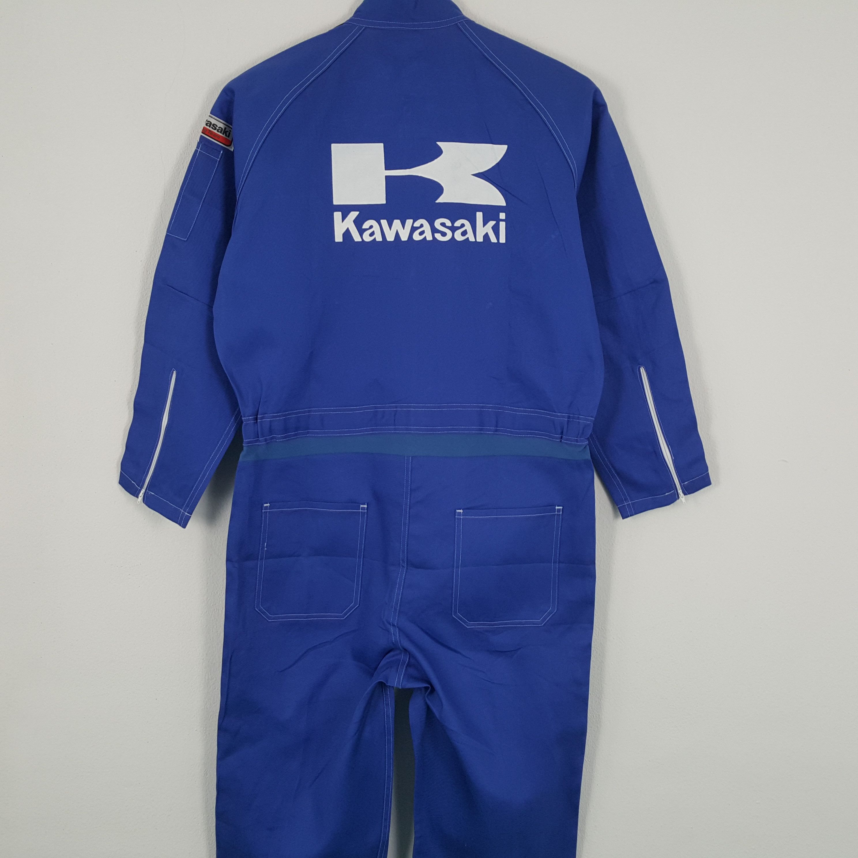 Japanese Brand × Vintage KAWASAKI Racing Crew Style Motorsports Coverall Jacket Size US L / EU 52-54 / 3 - 2 Thumbnail