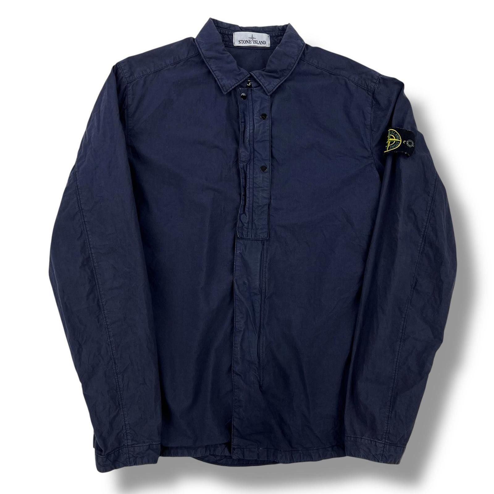 Stone Island Stone Island Navy Overshirt Size US M / EU 48-50 / 2 - 2 Thumbnail