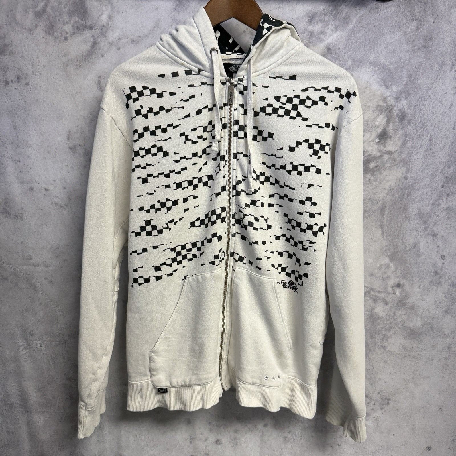 Vans Vans Skate Hoodie Sweatshirt Mens Medium White Full Zip Stre Size US M / EU 48-50 / 2 - 1 Thumbnail
