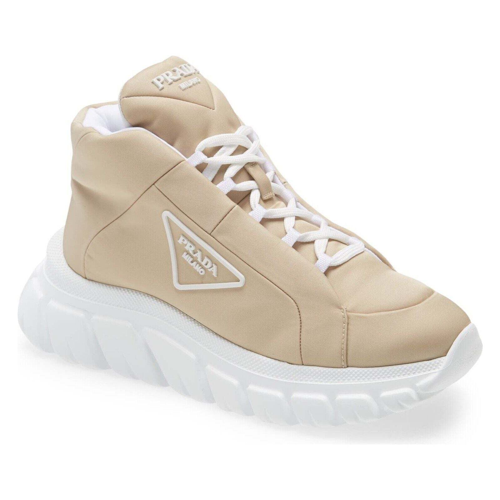 Prada Rush Piuma Nylon Platform Flat High Top Trainer Sneaker 39 Size US 9 / IT 39 - 2 Thumbnail