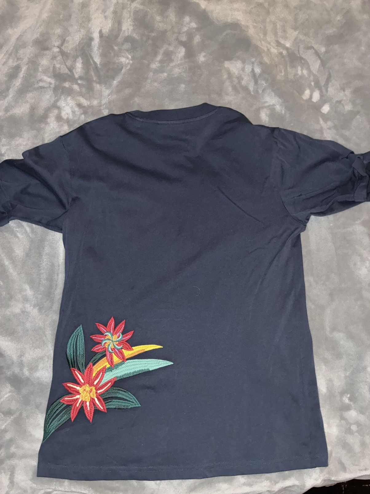 Scotch & Soda Scotch & Soda Navy Tee with Colorful Floral Embroidery Size US S / EU 44-46 / 1 - 3 Thumbnail