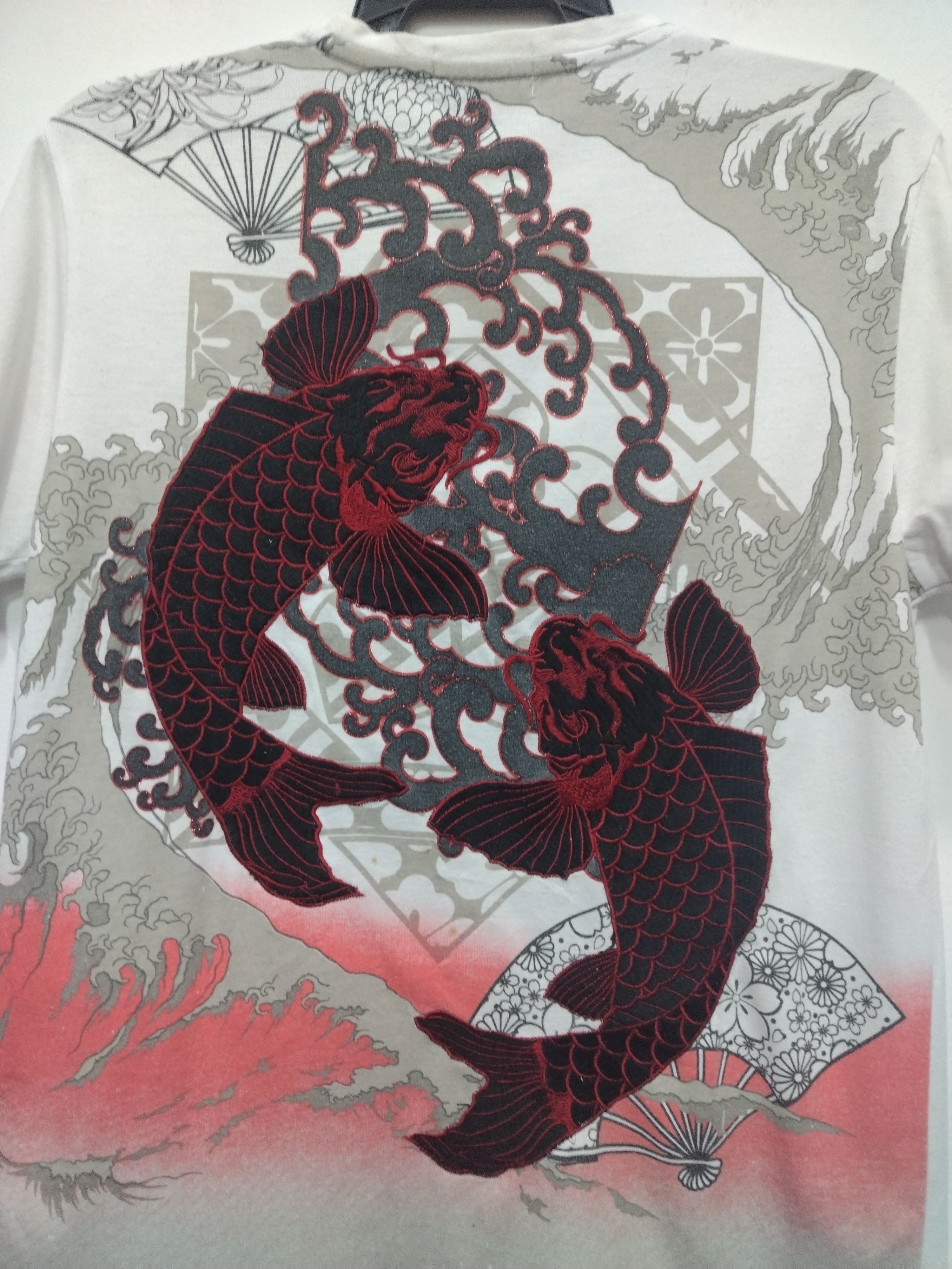 Vintage 🔥Rare Vtg Koi fish japanesse embroidery logo sukajan Tshirt Size US M / EU 48-50 / 2 - 10 Thumbnail