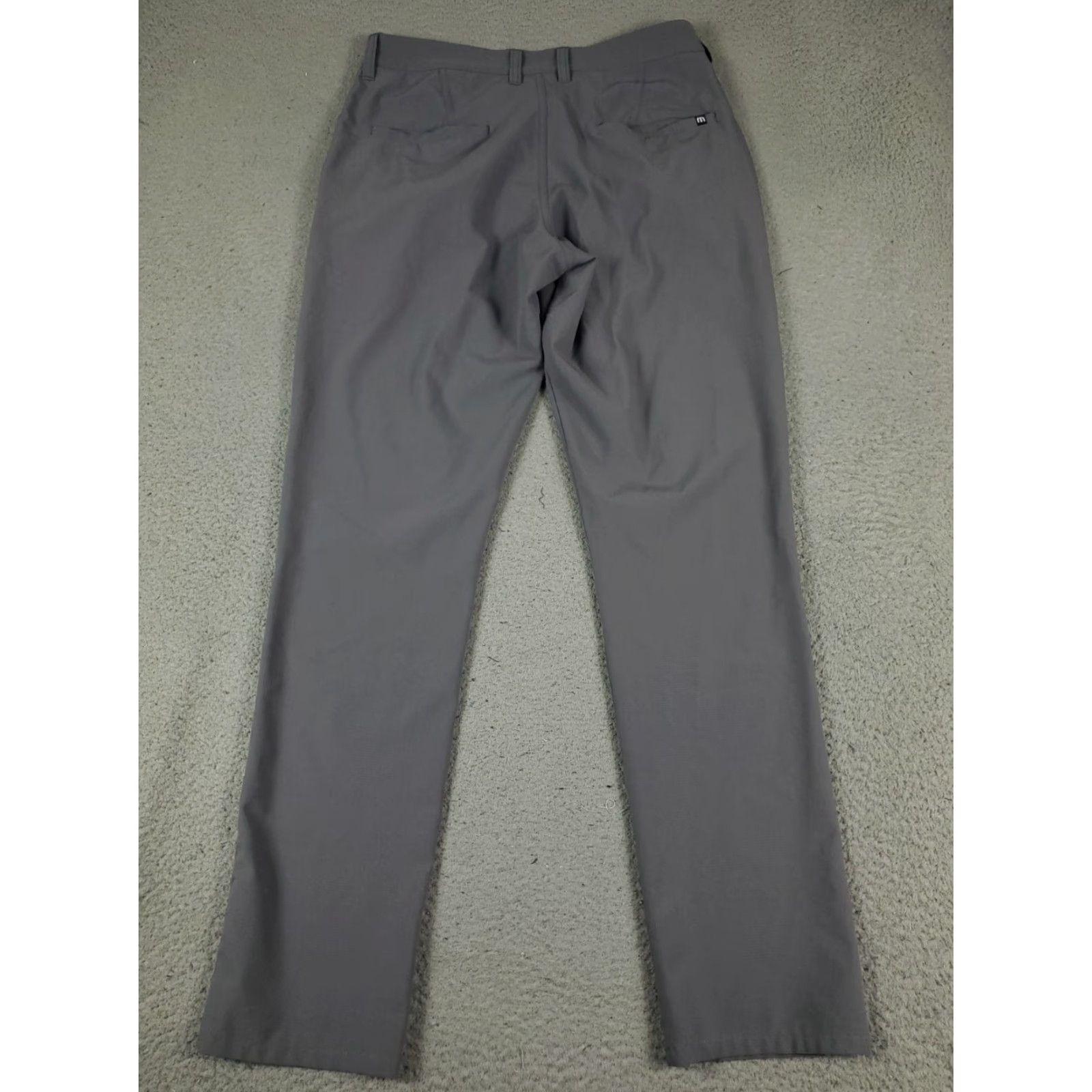 TravisMathew Travis Mathew Pants Mens 30x30 Gray Chino Flat Front Straight Fit Casual, Business, Formal, Travel, Wedding, Workwear Mens Regular 30 Gray Pants Size US 30 / EU 46 - 6 Thumbnail