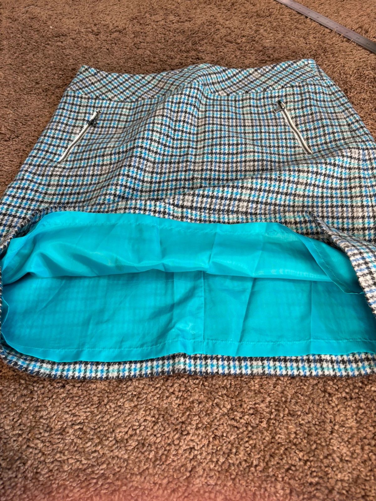 Talbots Talbots Skirt Women's Blue Black Wool Blend Plaid A-Line Size 30" / US 8 / IT 44 - 11 Thumbnail