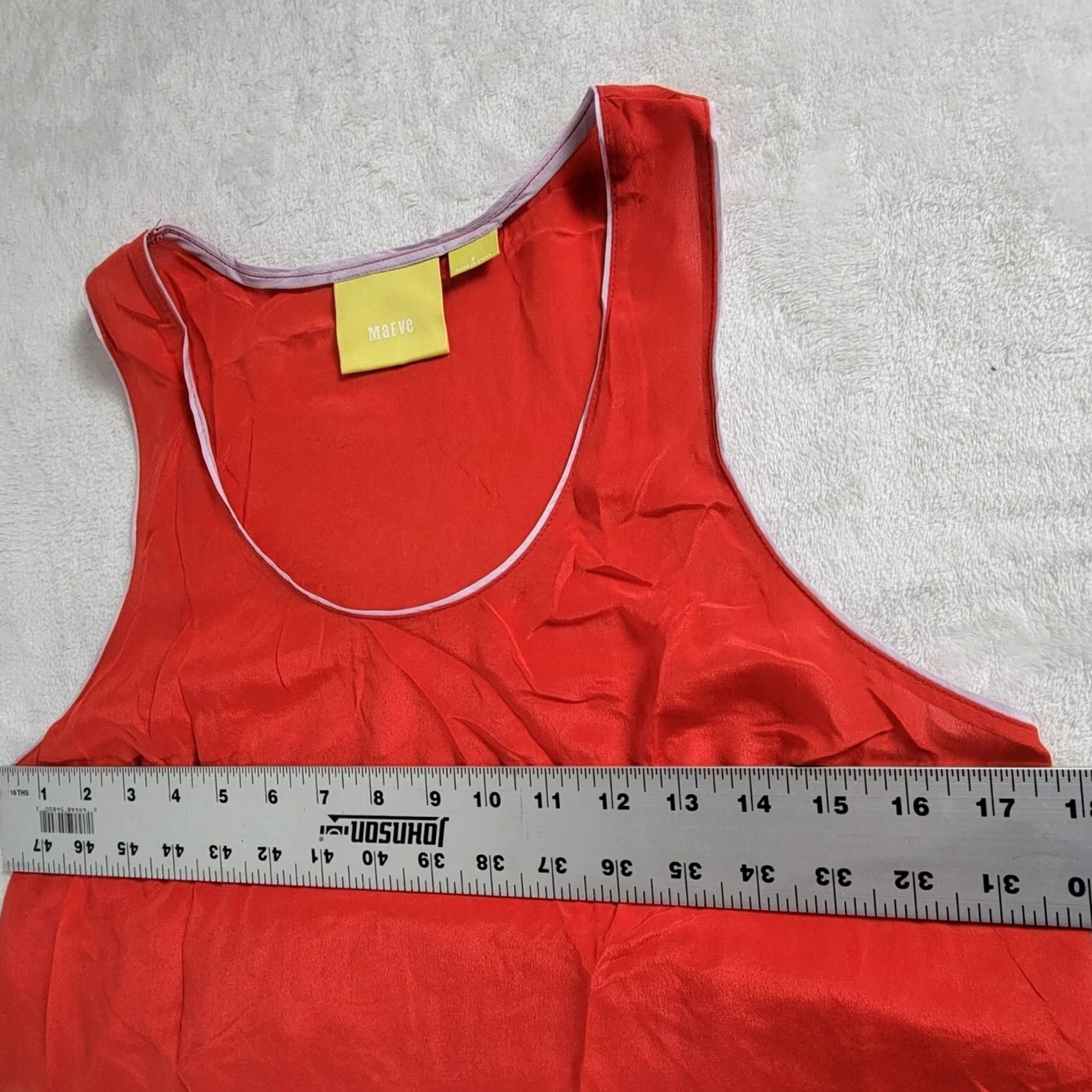 Vintage Maeve Womens Red Pink Sleeveless Silk Tank Top Size 8 Scoop Neck Shirt Adult Regular VINTAGE? No (already stated) Size M / US 6-8 / IT 42-44 - 6 Thumbnail