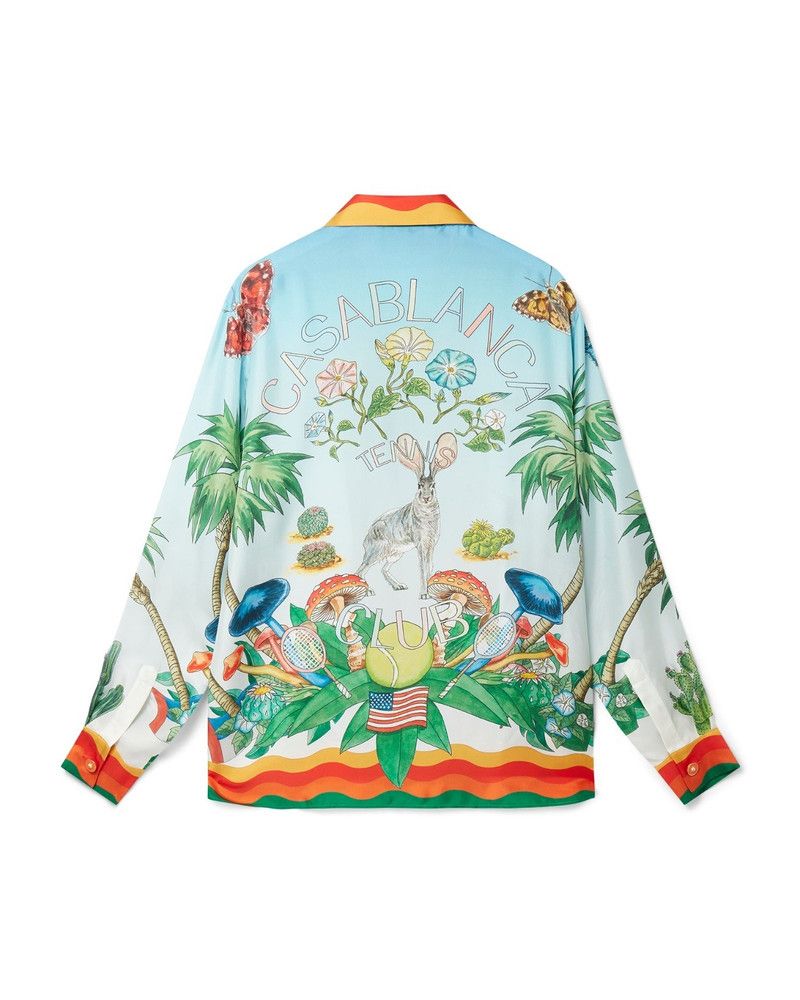 Casablanca o1mle0326 Long Sleeve Cuban Collar Shirt Palm Springs Tennis Size US M / EU 48-50 / 2 - 2 Thumbnail