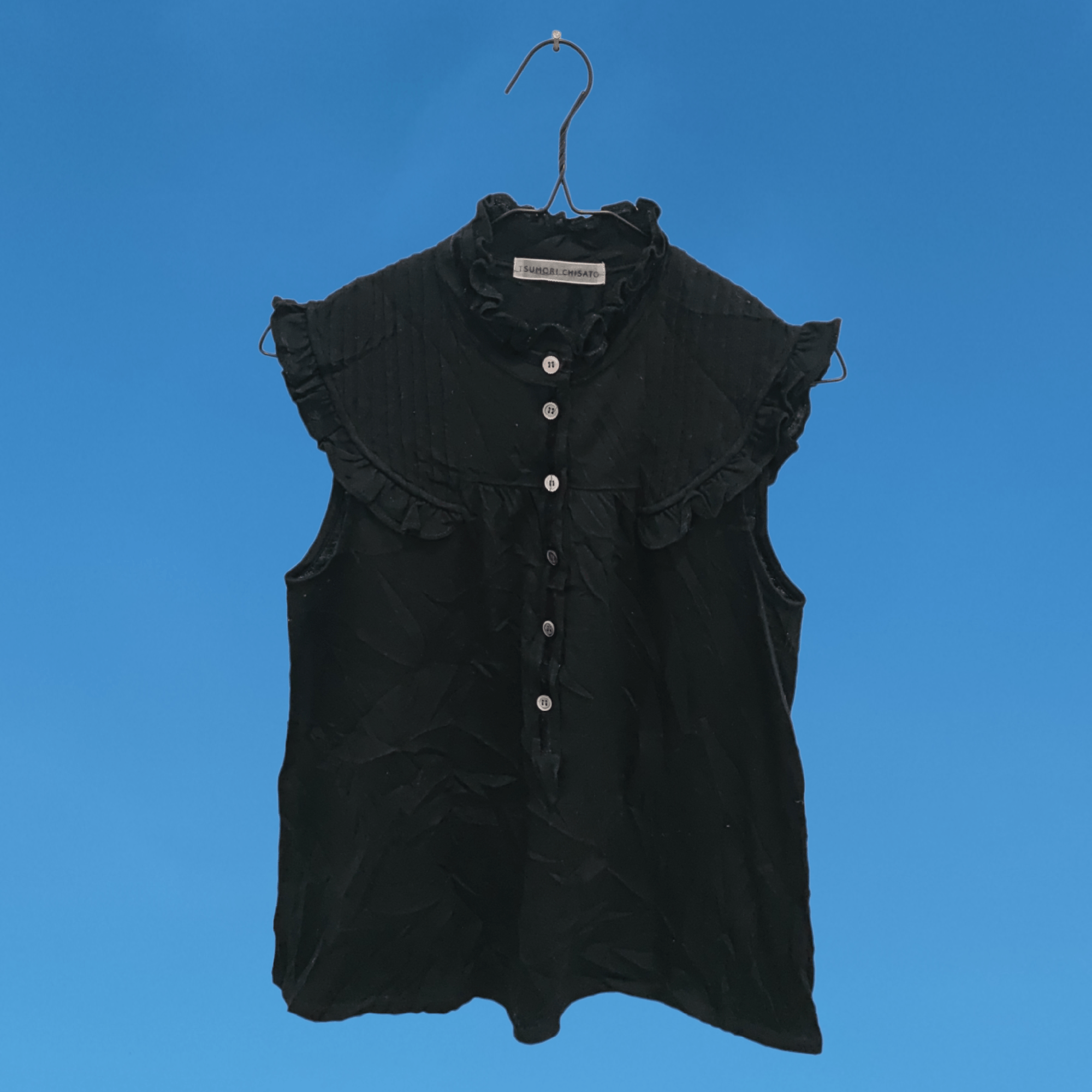 image of By Issey Miyake Nice Design Sleeveless Tops in Black, Women's (Size Small)