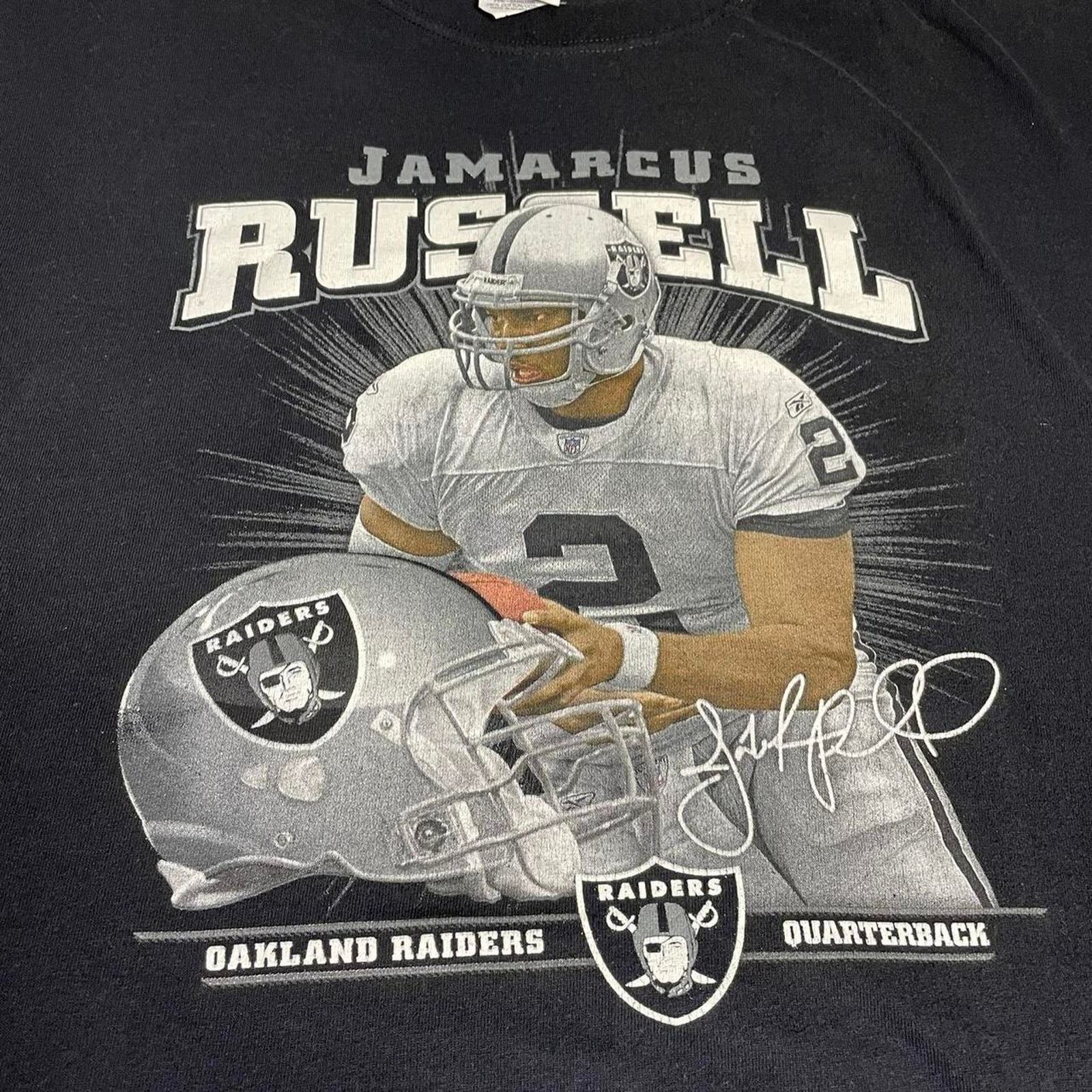 NFL Y2K 2000s NFL JaMarcus Russell Oakland Raiders Football Tee Size US XL / EU 56 / 4 - 3 Thumbnail