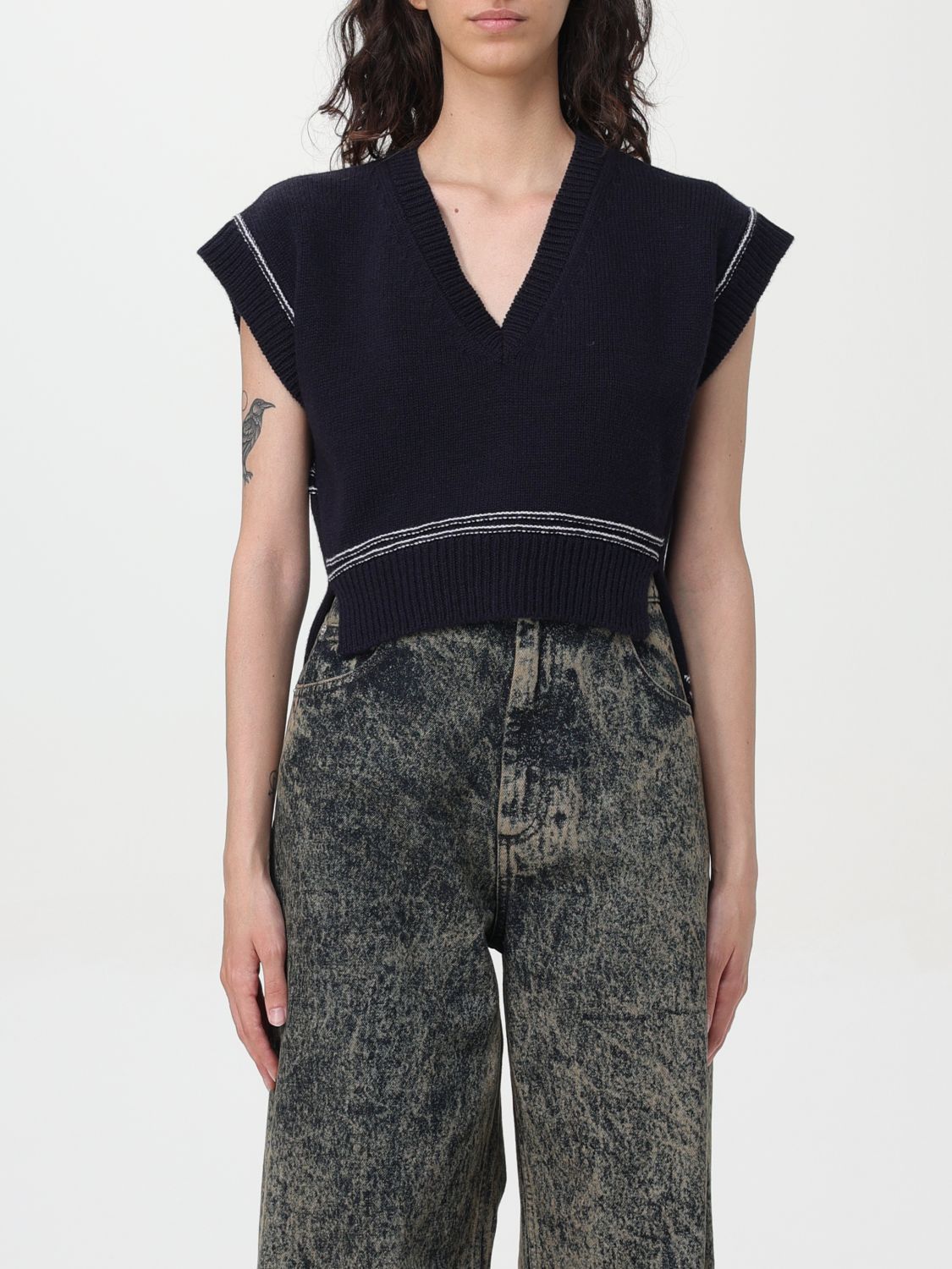 Marni Marni Waistcoat Woman Navy Size XS / US 0-2 / IT 36-38 - 1 Thumbnail