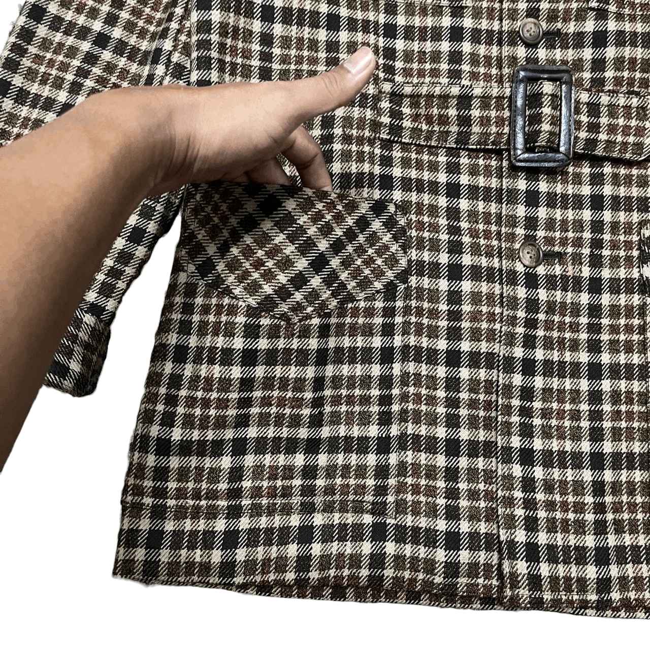 Yves Saint Laurent Vintage YSL Yves Saint Laurent Wool Coat with Buckle Size US M / EU 48-50 / 2 - 7 Thumbnail