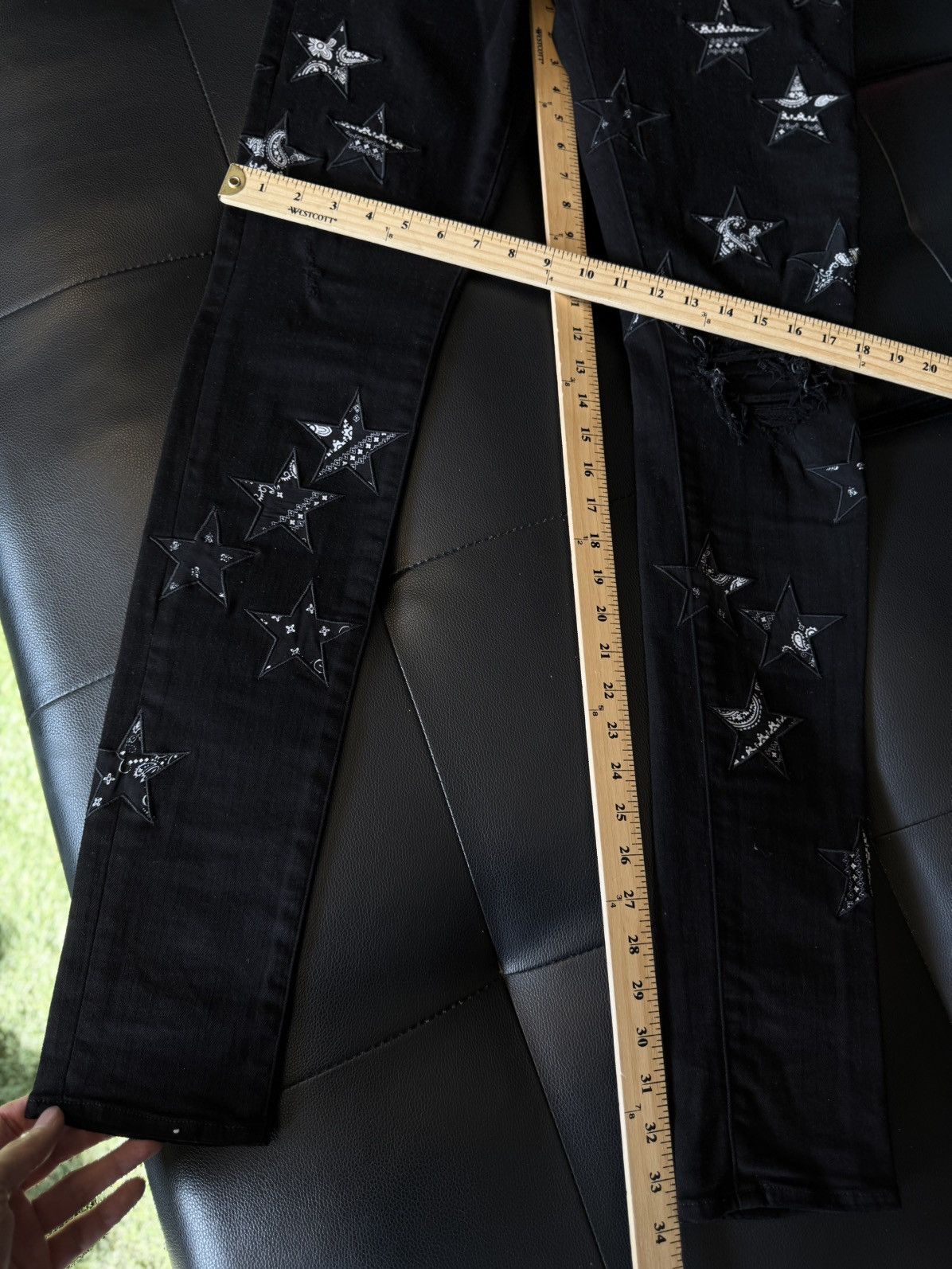 Amiri Amiri Black STAR Jeans Black Patch Size 30 Flawless 🧼 Size US 30 / EU 46 - 11 Thumbnail