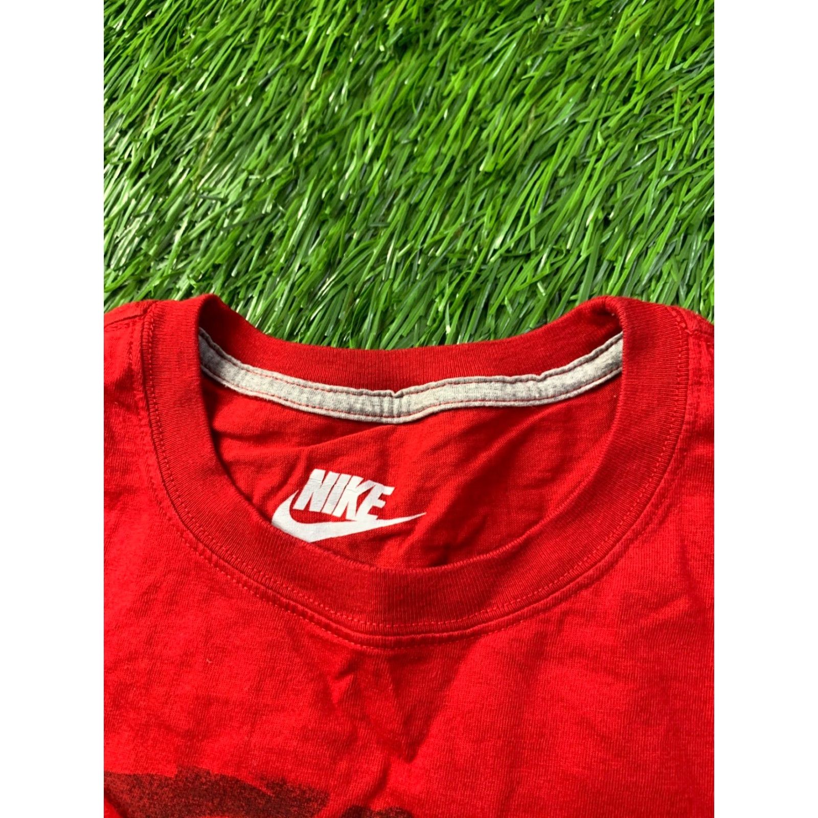 Nike Nike Shirt Mens T-Shirt Jersey Cotton Crew Neck Short Sleeve L Red Logo 70cm 52cm Size US L / EU 52-54 / 3 - 5 Thumbnail
