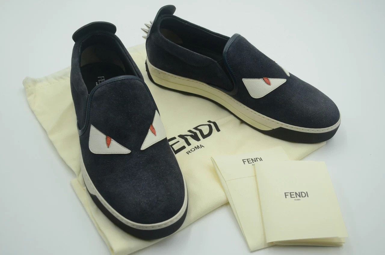 Fendi Fendi Bag Bugs Rivet Full Leather Casual Sneaker Size US 8 / EU 41 - 1 Thumbnail