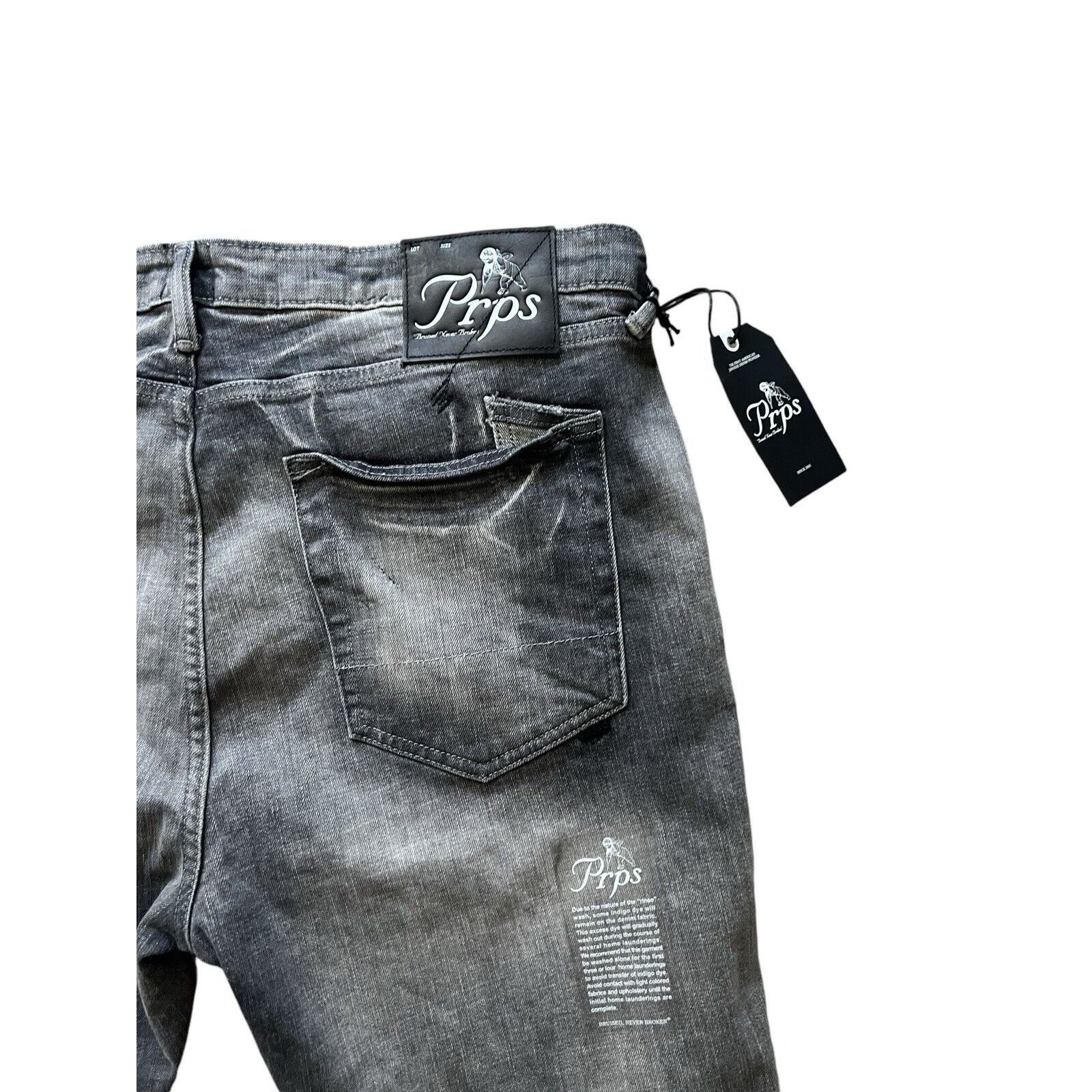 Prps PRPS Cayenne Skinny Mens Stretch Jeans Grey $248 Size 42/32 Size US 42 / EU 58 - 7 Thumbnail