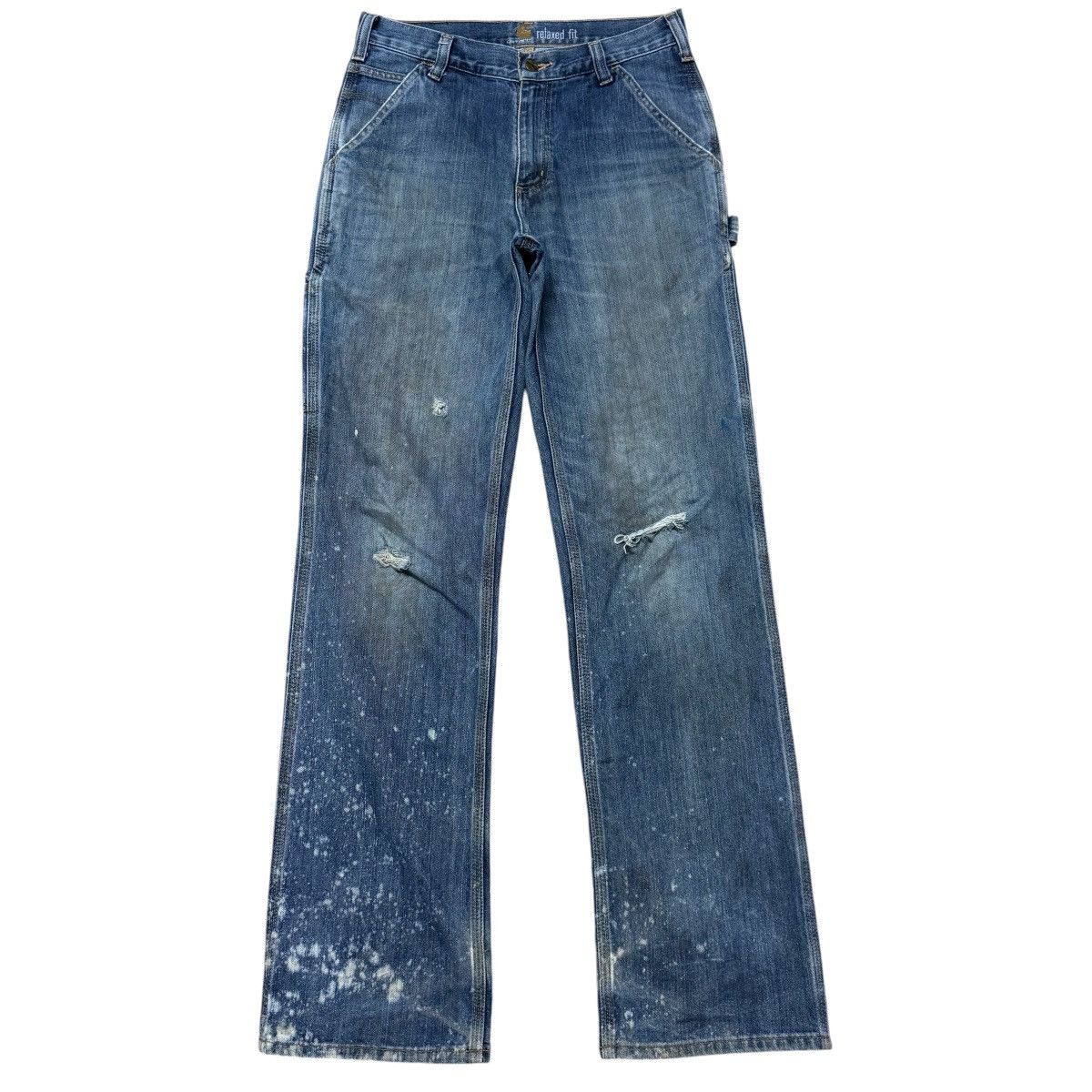 Carhartt Carhartt Thrashed Denim Carpenter Pants Size US 30 / EU 46 - 1 Thumbnail