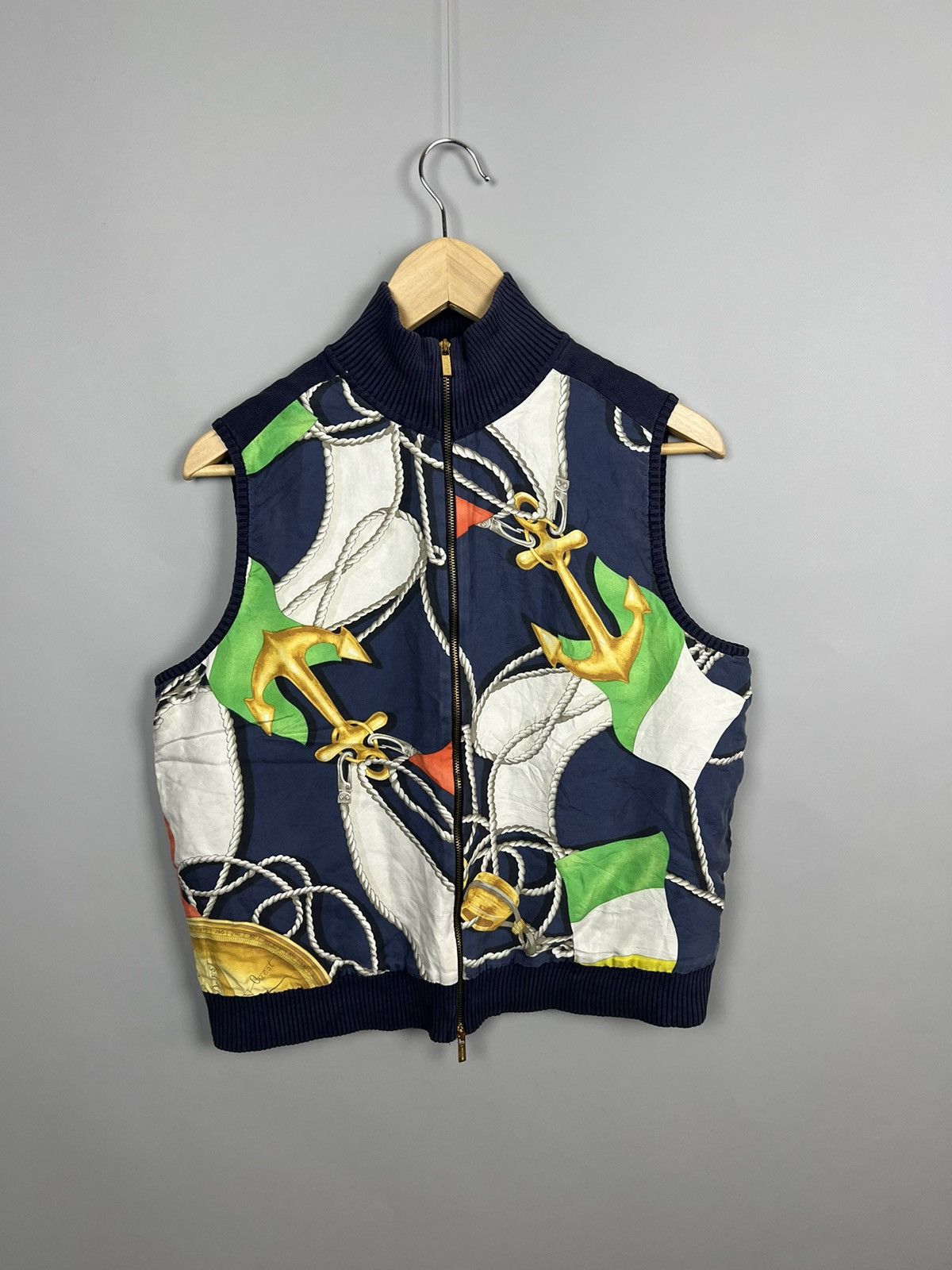 Polo Ralph Lauren Vintage Lauren Ralph Lauren silk vest size L nautical theme Size L / US 10 / IT 46 - 1 Thumbnail