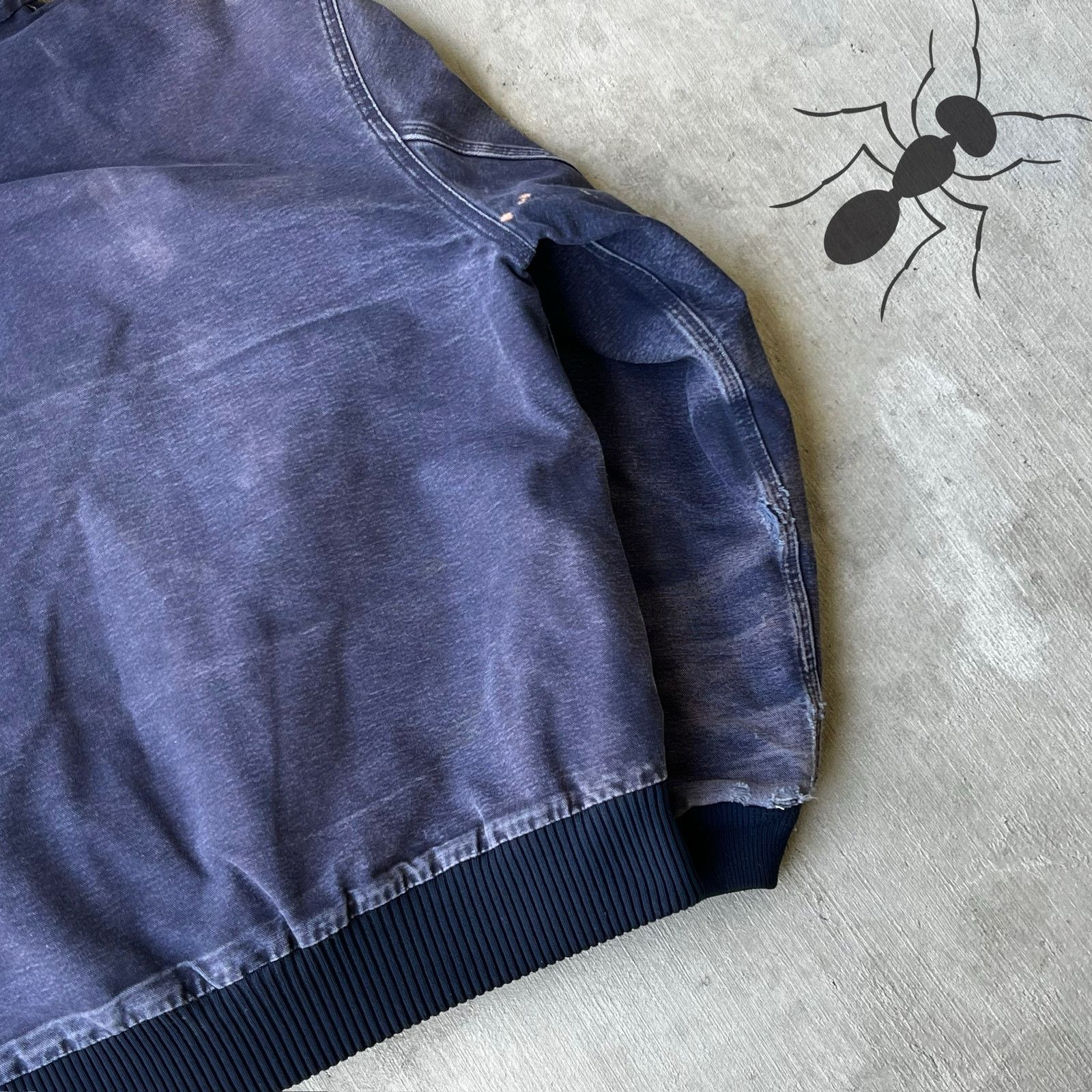 Carhartt × Vintage Carhartt J130 MDT faded blue hooded work wear jacket Size US L / EU 52-54 / 3 - 15 Thumbnail