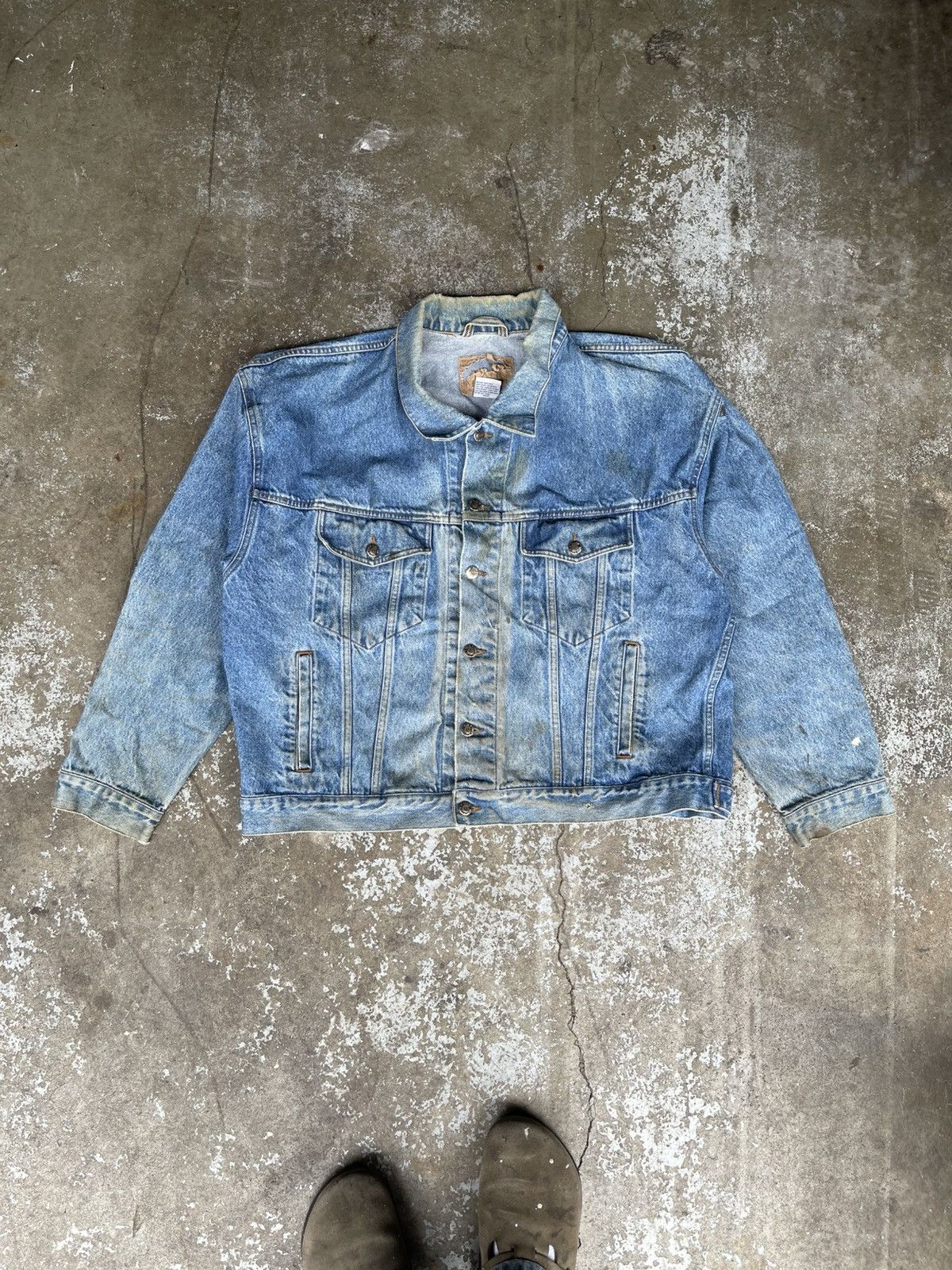 Vintage Vintage 90s Denim Jacket Workwear Size US XL / EU 56 / 4 - 1 Thumbnail