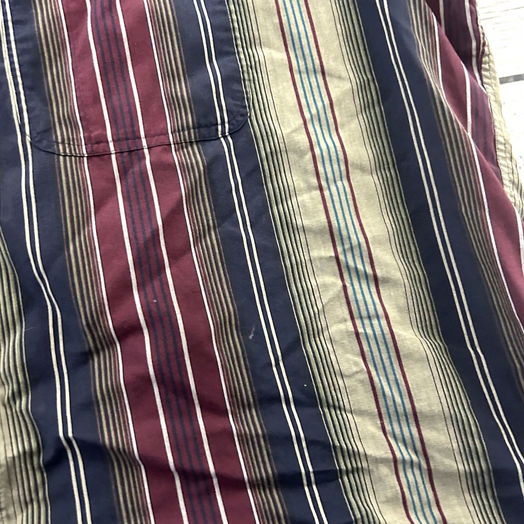 Gant GANT Foxhunt Striped Short Sleeve Button Front Shirt Men 2X Maroon Green Size US XXL / EU 58 / 5 - 2 Thumbnail